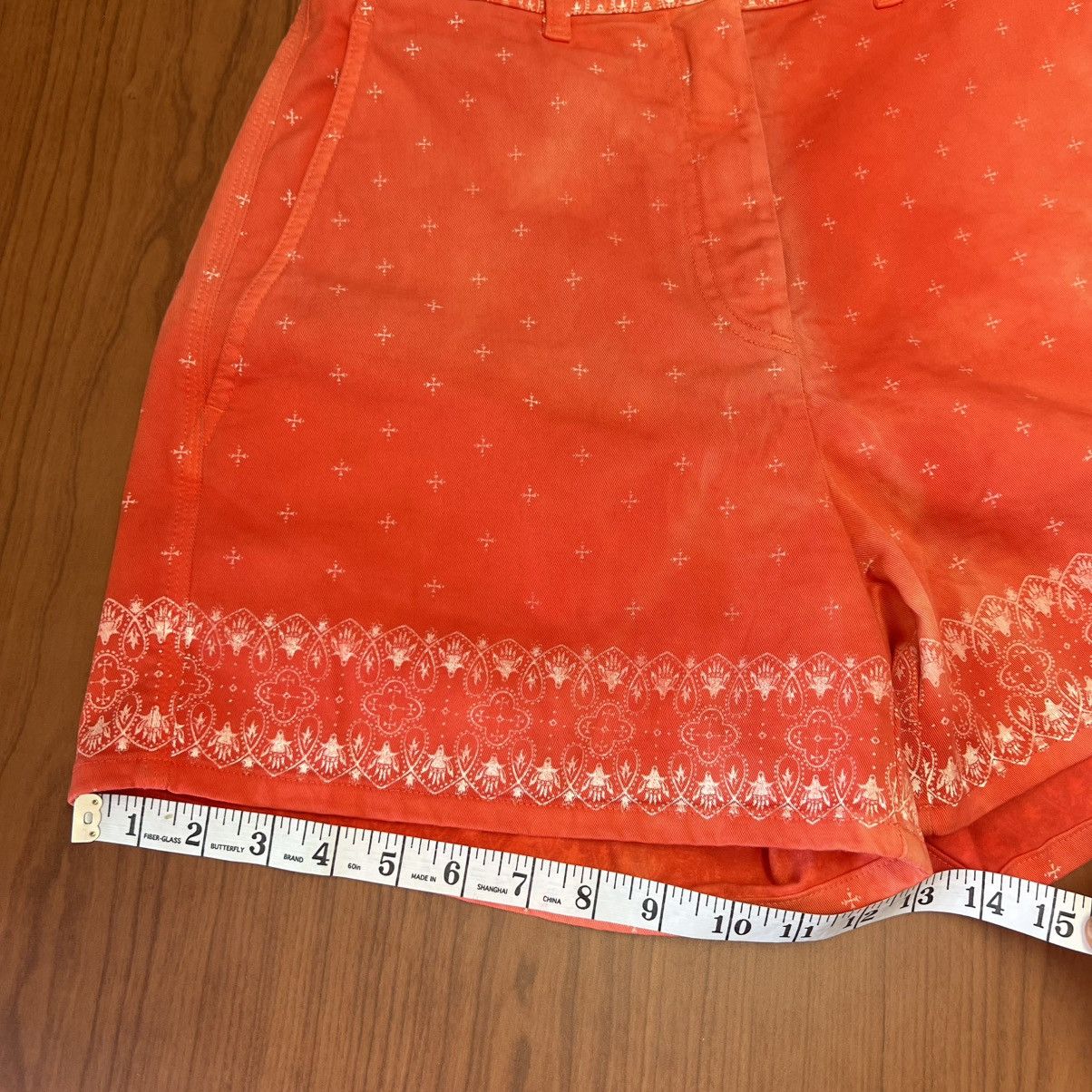 Maison Margiela MM6 Maison Martin Margiela Orange Patterned Shorts Italy Size 28" / US 6 / IT 42 - 20 Thumbnail