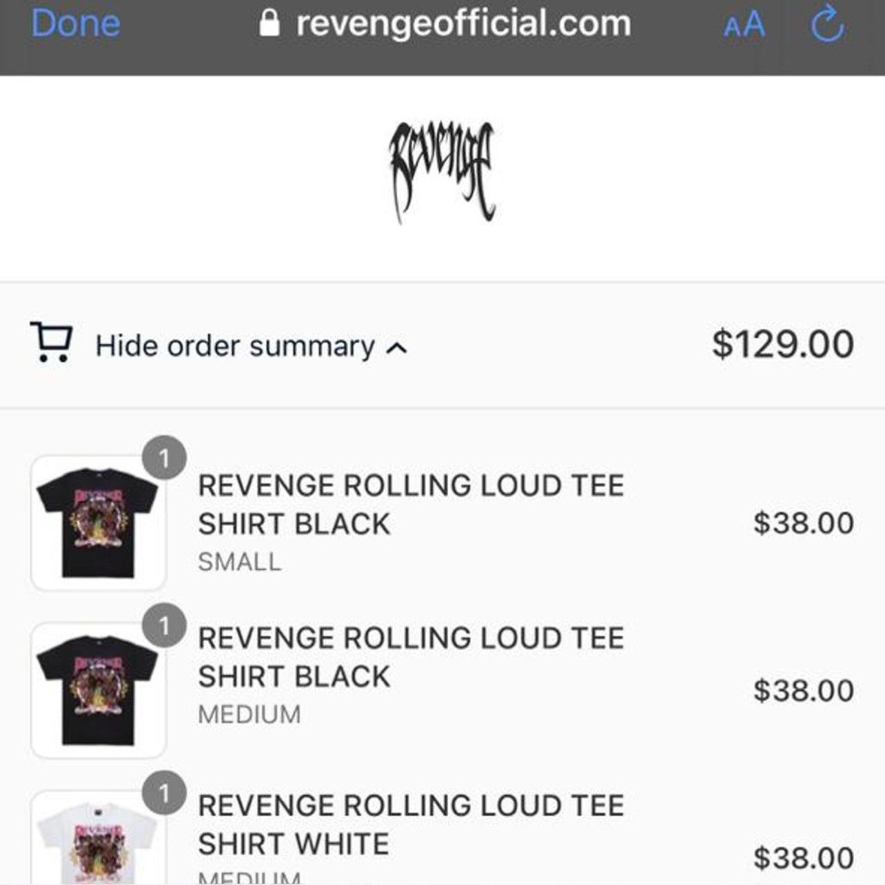 Revenge × Rolling Loud OFFERS‼️ 🌩️ REVENGE x Rolling Loud 🔥 Black Tee SIZE SMALL Size US S / EU 44-46 / 1 - 3 Thumbnail