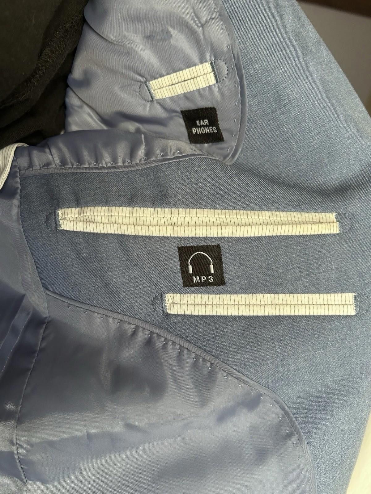 Designer Mr. Nicks 40S Blue Blazer Vest Superior 150’s Fabric Italy Size 40S - 6 Thumbnail