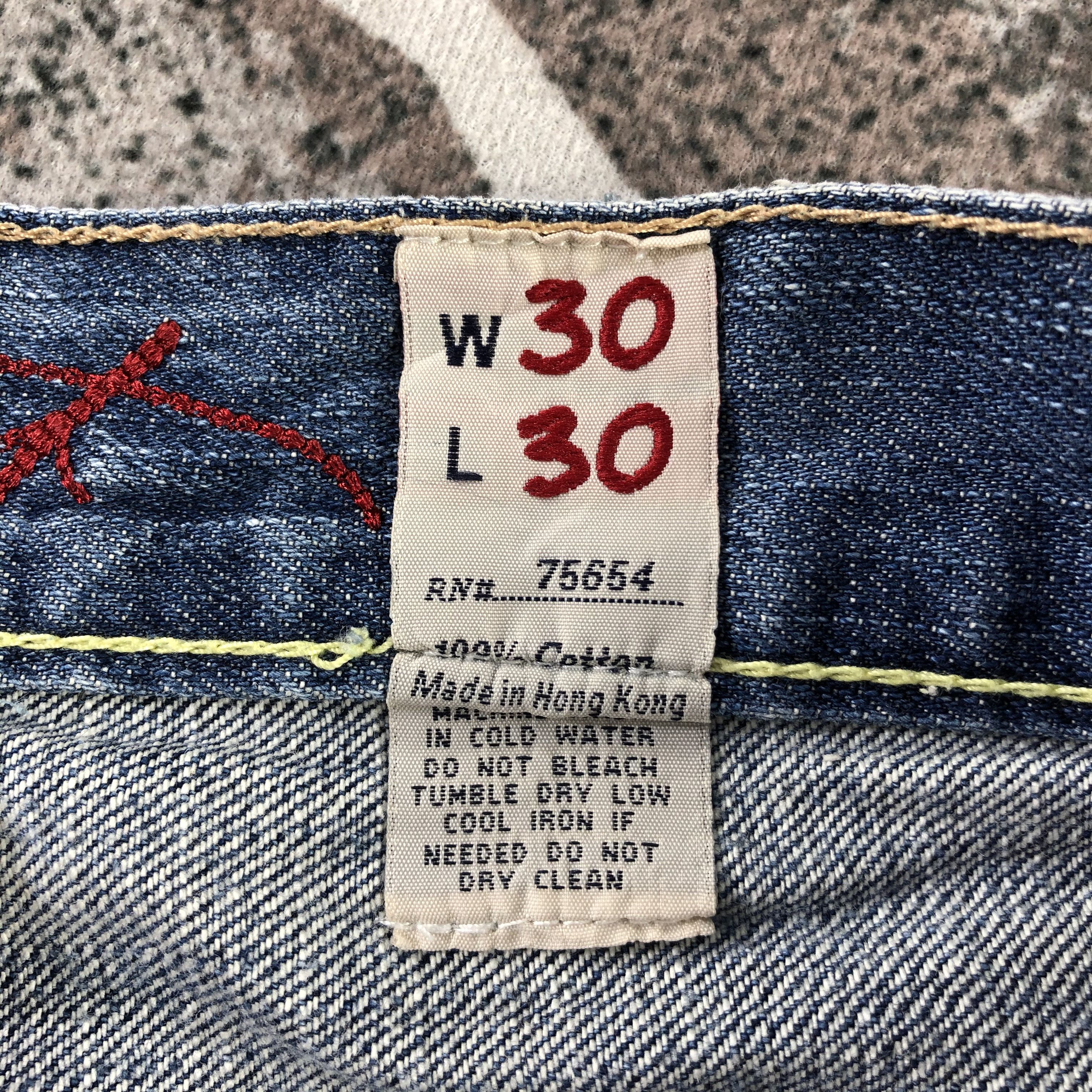 Vintage Ezra Fitch Jeans Medium Wash Distressed Denim KJ1455 Size US 30 / EU 46 - 14 Thumbnail