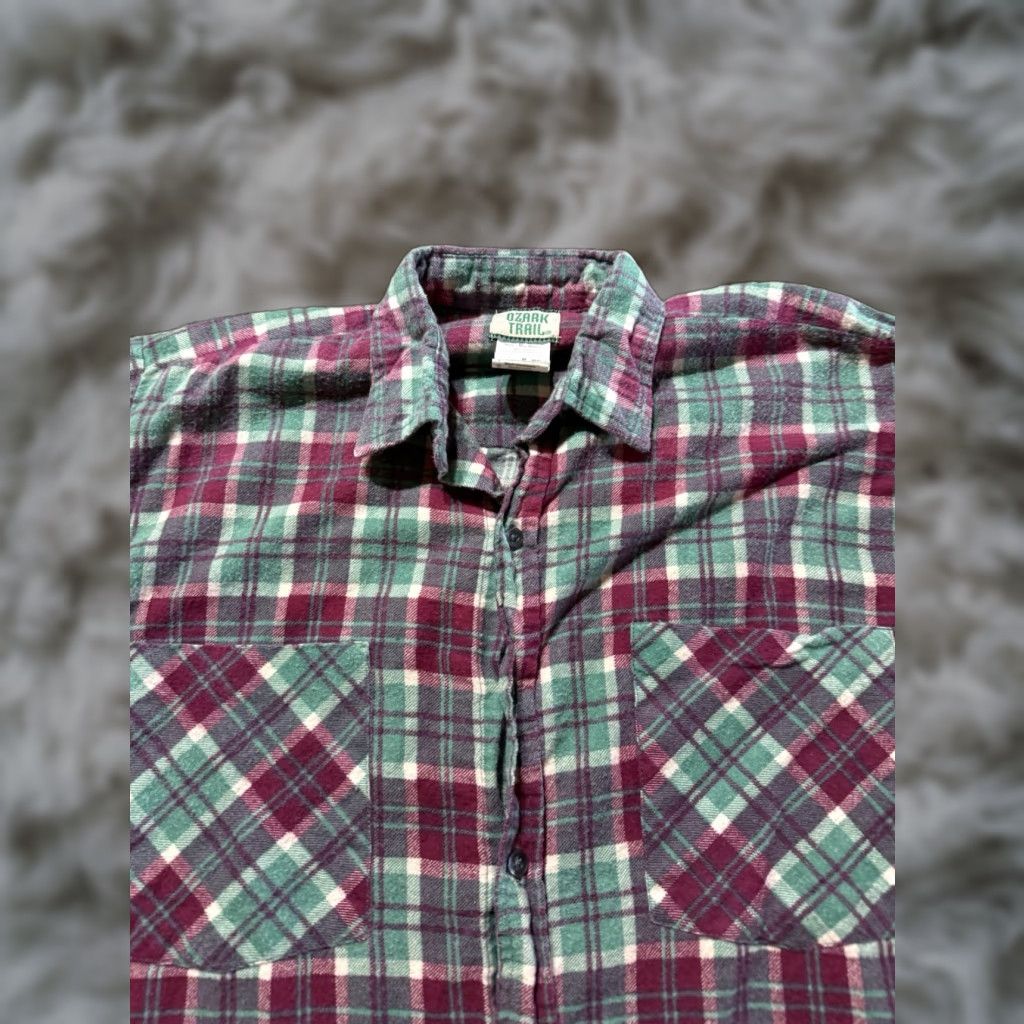 Vintage Ozark Trail Mens Flannel Shirt Button Down Size Medium Long Sleeve Plaid Size US M / EU 48-50 / 2 - 1 Thumbnail