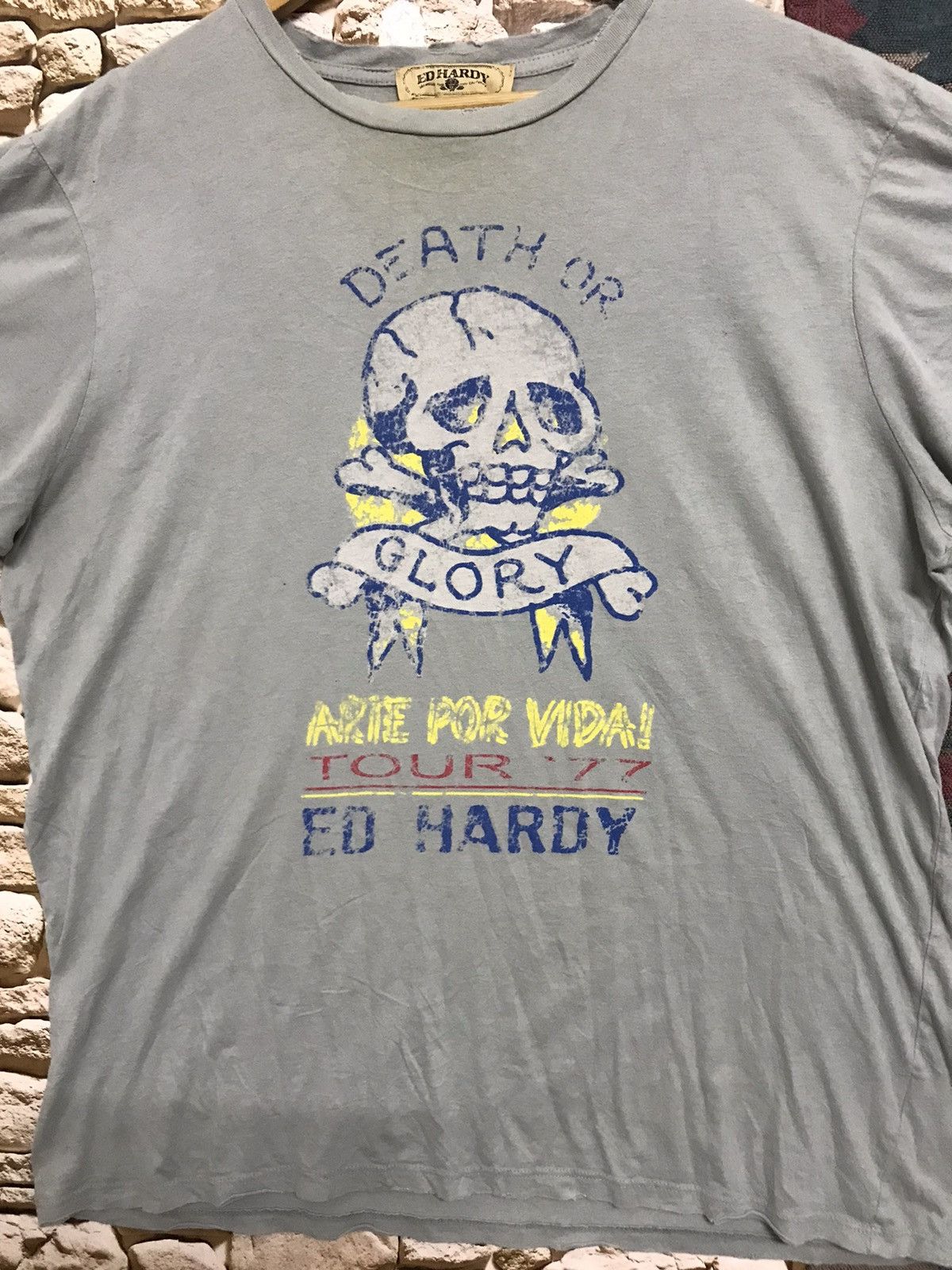 Ed Hardy Ed Hardy Death Or Glory Tour 77 Distress Design Size US XXL / EU 58 / 5 - 3 Thumbnail