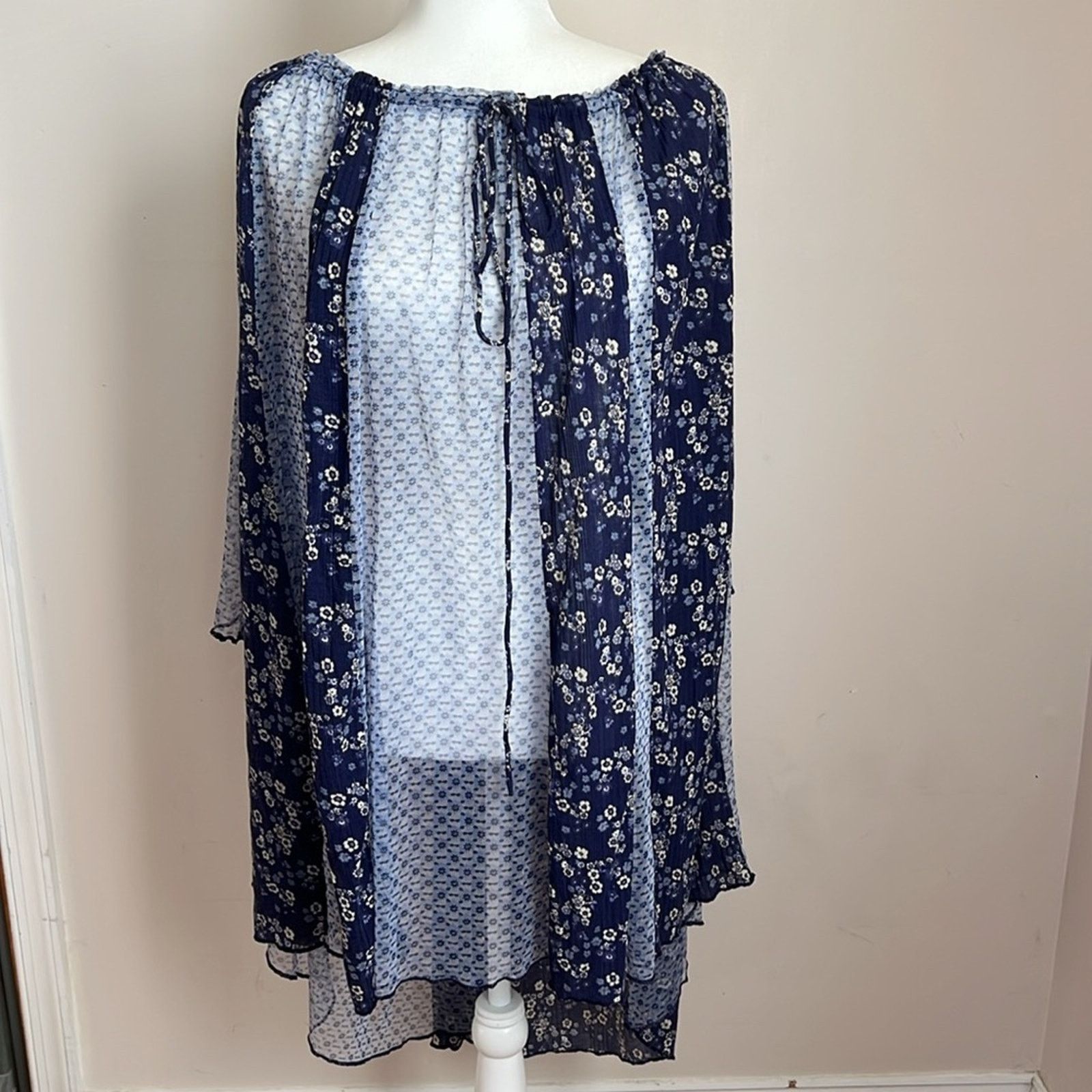 Free People Free People Because I Love You Floral High-Low Top Size XL / US 12-14 / IT 48-50 - 4 Thumbnail