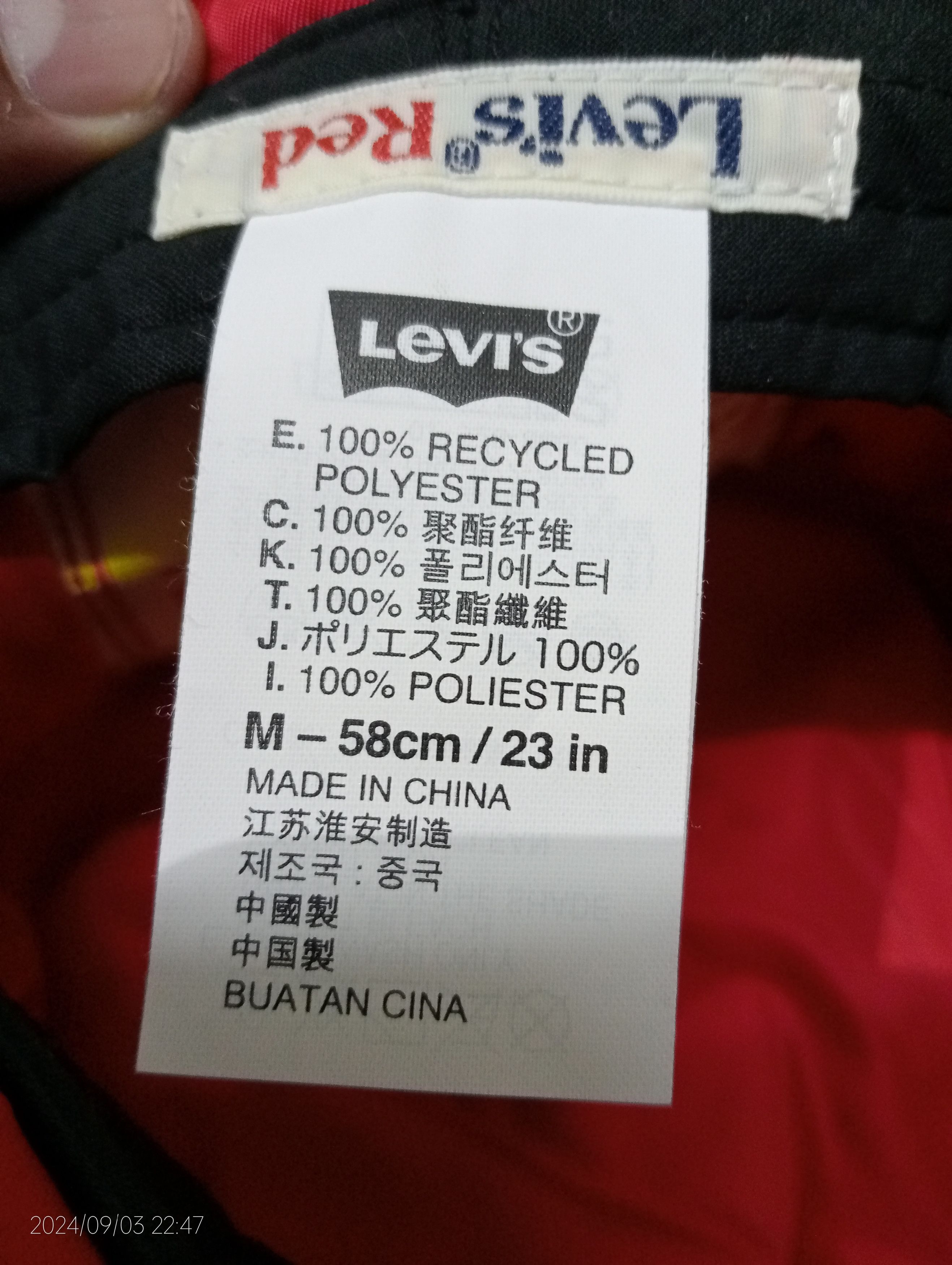 Levi's Levi's Red Bucket Hat Size ONE SIZE - 2 Thumbnail