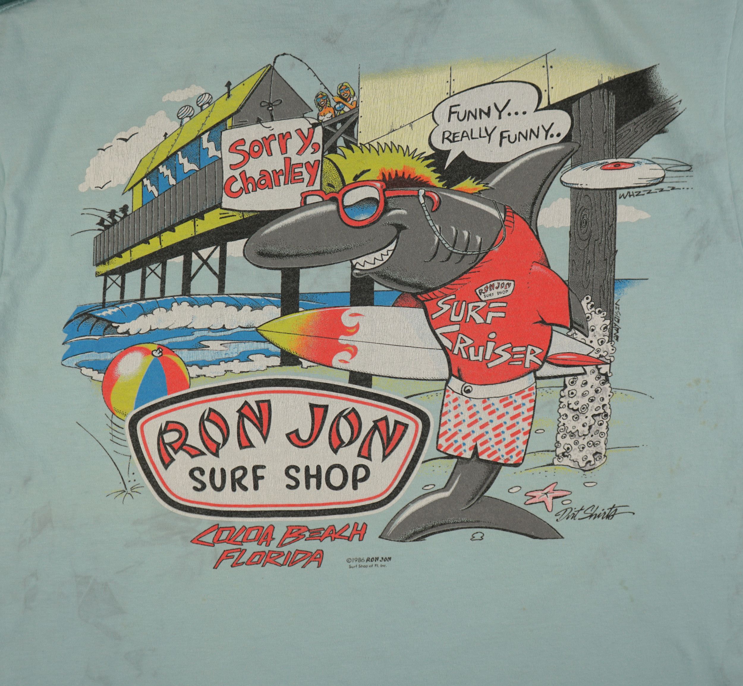 Ron Jon Surf Shop × Vintage Vintage 1986 Ron Jon Surf Shop T-Shirt Size US M / EU 48-50 / 2 - 2 Thumbnail
