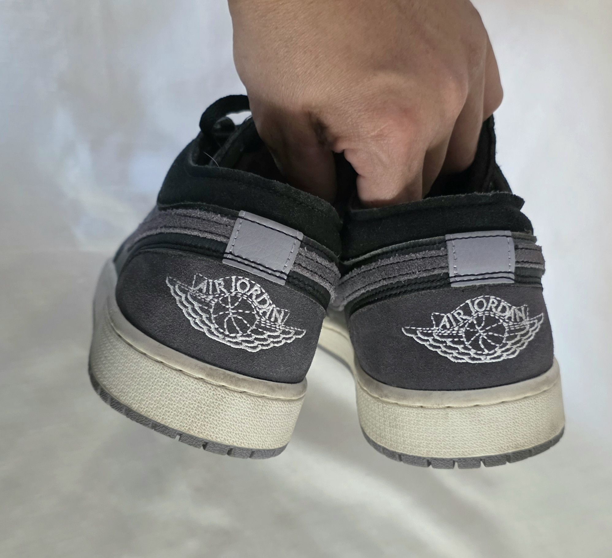 Jordan Brand Nike X Air Jordan 1 Low SE Craft 'Inside Out" Black Gray 12 Size US 12 / EU 45 - 7 Thumbnail
