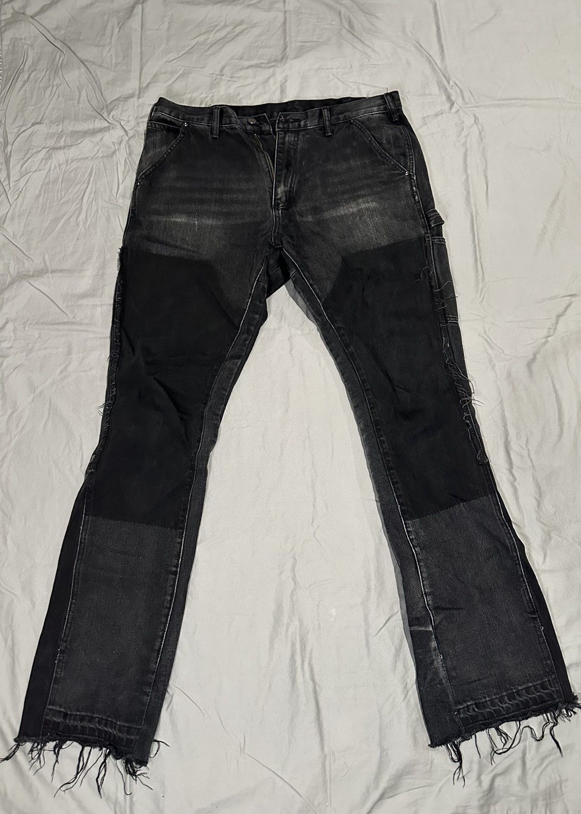 MNML Black Carpenter tattered jeans Size US 36 / EU 52 - 3 Thumbnail
