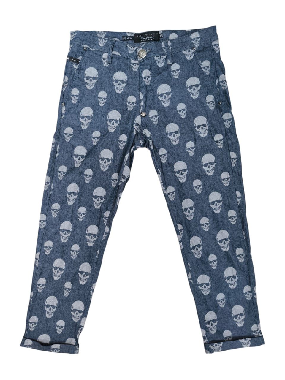 Philipp Plein Phillipp plein denim straight skulls retro Size 30" / US 8 / IT 44 - 4 Thumbnail
