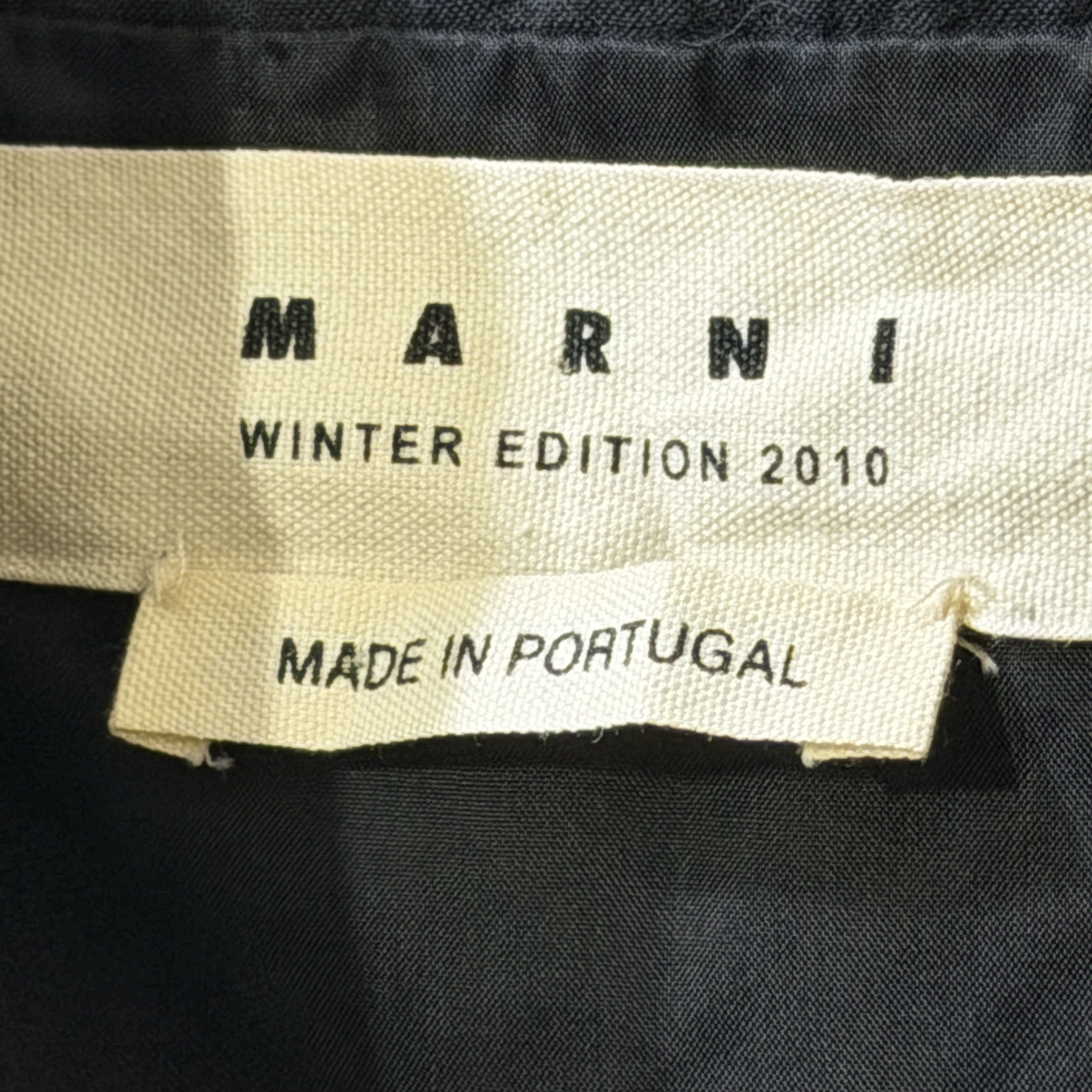 Marni 2010 Cap Sleeve Raw Edge Ruffle Collar Dress Size M / US 6-8 / IT 42-44 - 4 Thumbnail