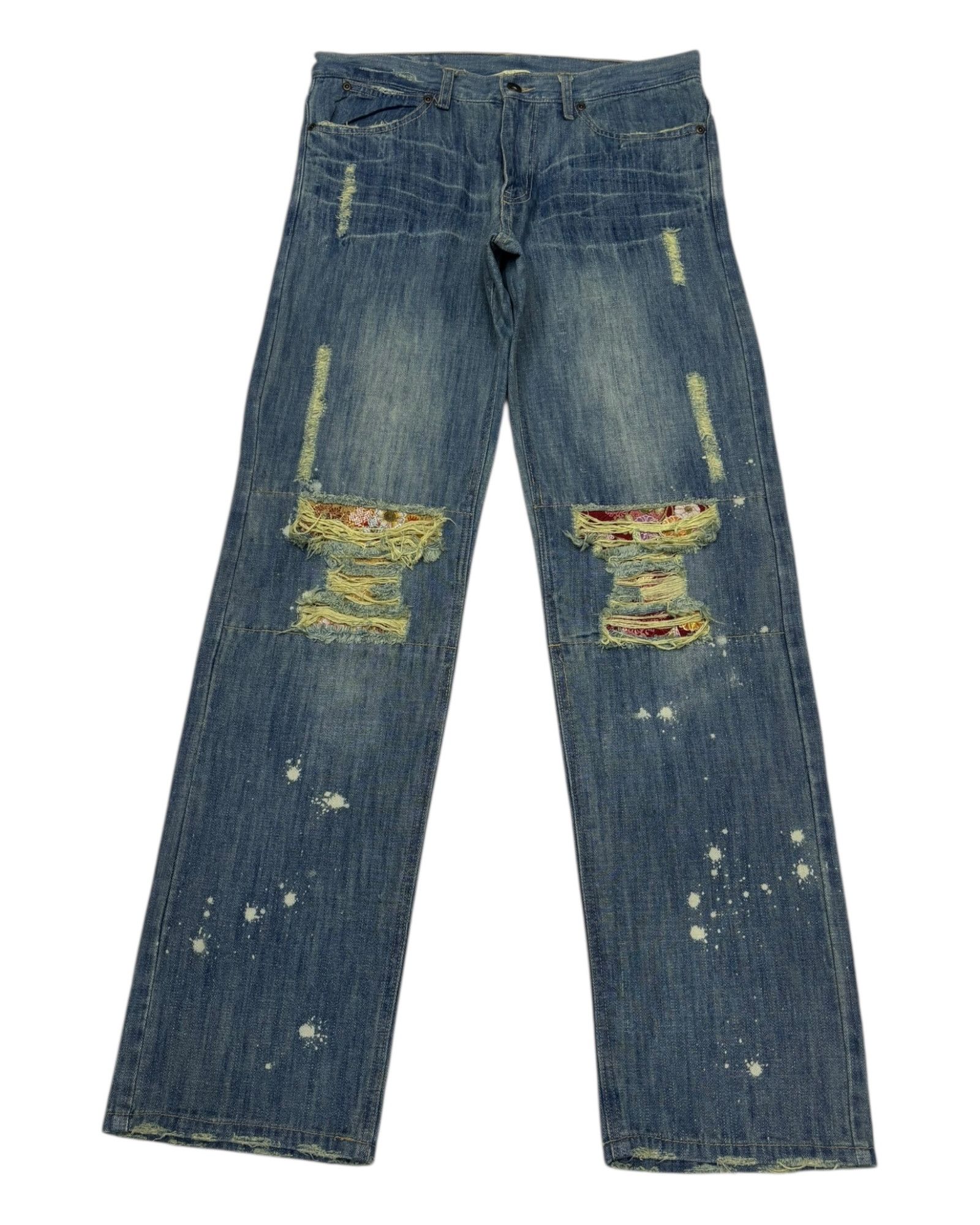 Hysteric Glamour GUMU JAPAN CLASSIC RARE DISTRESS DENIM JEAN Size US 33 - 1 Thumbnail