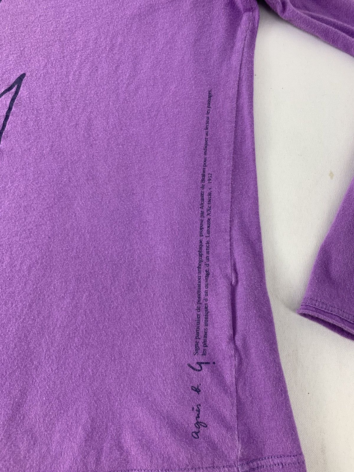 agnes b. 90s Agnes B Paris Longsleeve Embroidery Logo Tee Size S / US 4 / IT 40 - 4 Thumbnail