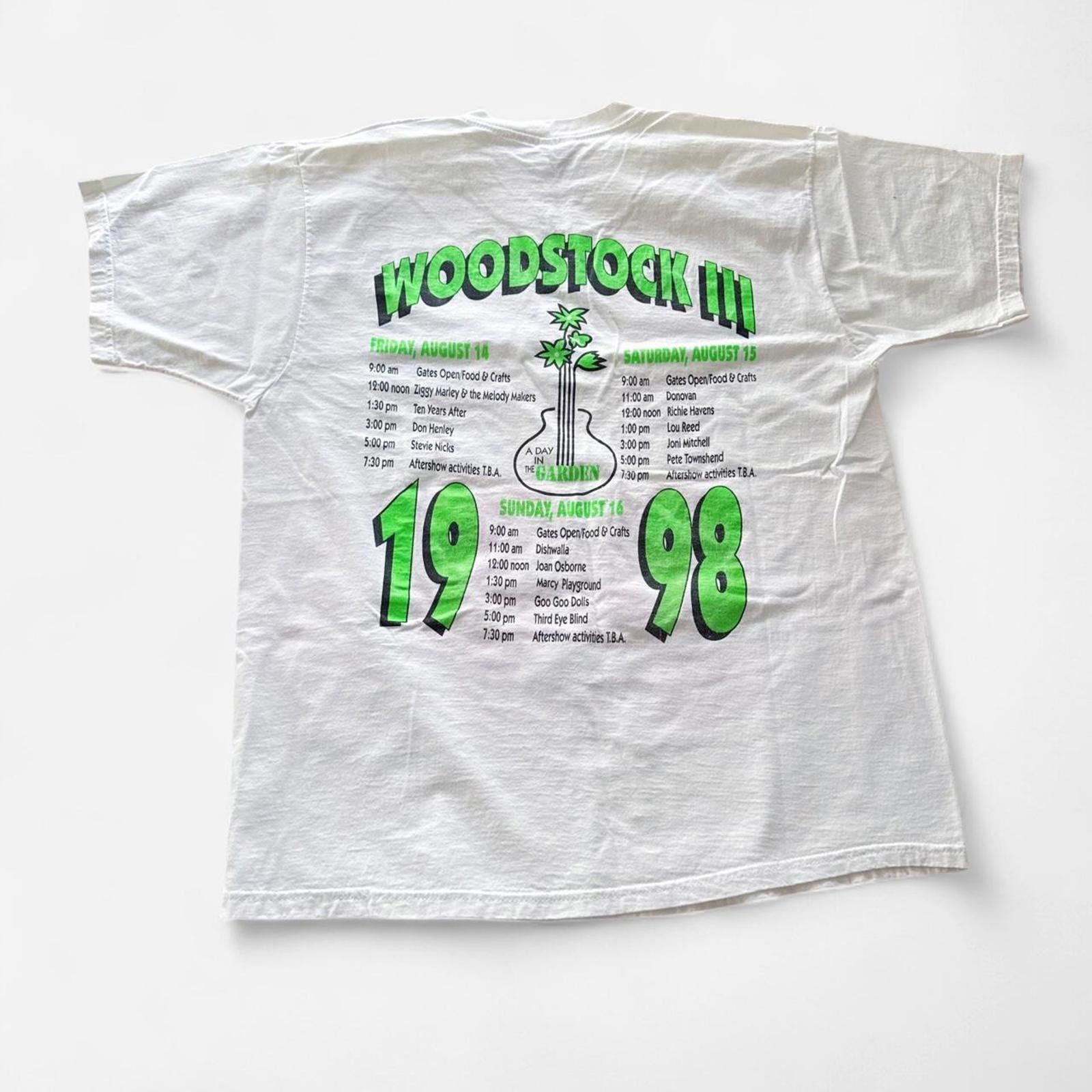 Fruit Of The Loom 1998 Woodstock Festival “A Day in The Garden” T-Shirt, XL Size US XL / EU 56 / 4 - 5 Thumbnail