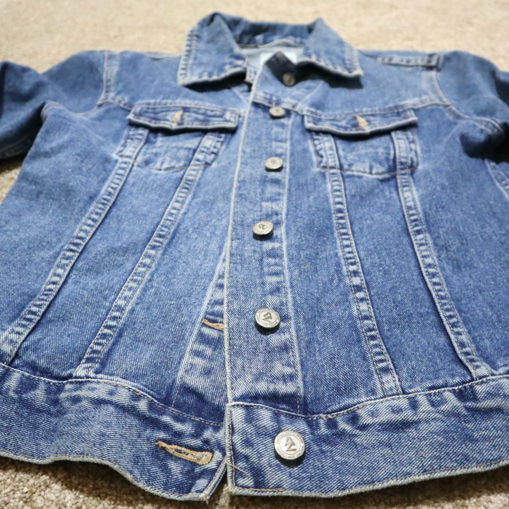 Vintage VINTAGE Arizona Jean Company Blue Jean Jacket Women's Small Distressed Cropped Cotton Blend Casual 80s Size 28" / US 6 / IT 42 - 2 Thumbnail