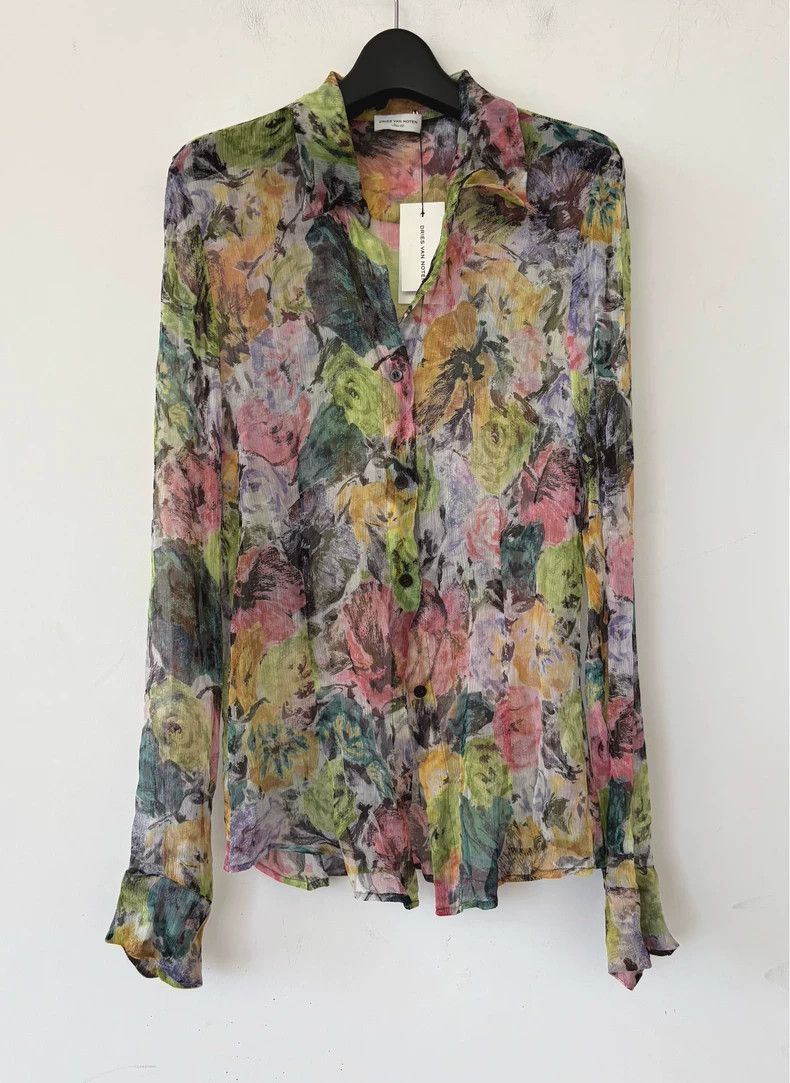 Dries Van Noten Dries Van Noten Floral Silk Shirt by Dries Van Noten-2506 Size US M / EU 48-50 / 2 - 1 Thumbnail