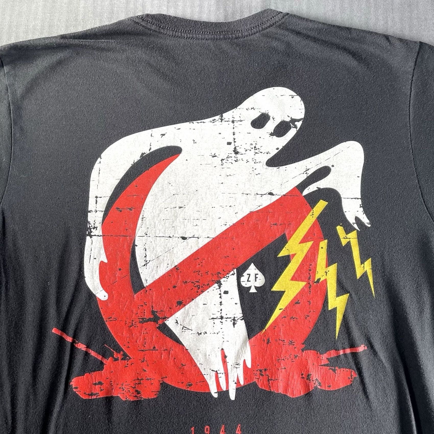 Vintage Zero Foxtrot Ghost Ghostbusters Graphic Shirt Medium Black Patriot 1944 Mens Size US M / EU 48-50 / 2 - 2 Thumbnail