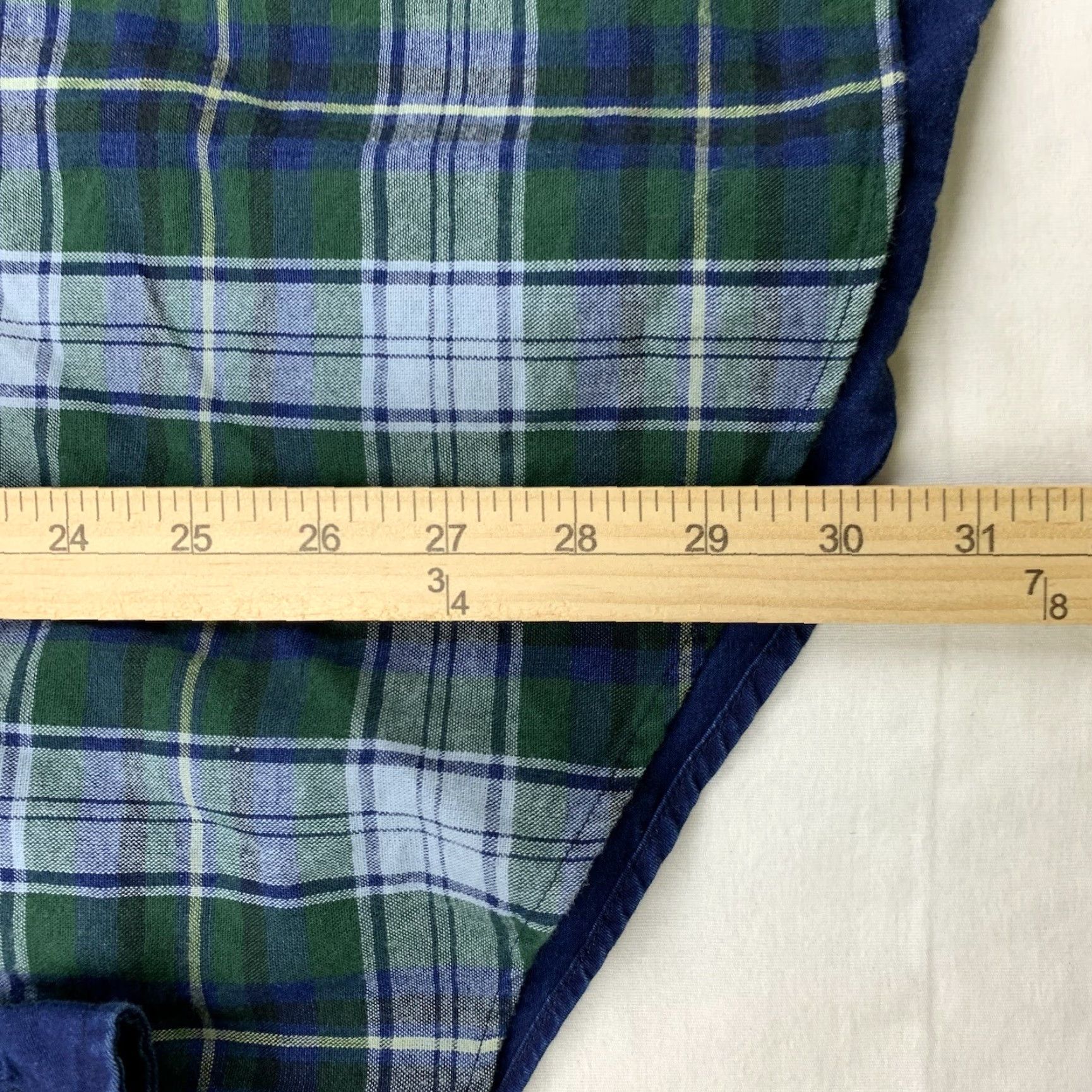 Nautica VINTAGE Nautica Button-Down Shirt Men Adult Medium Blue Plaid 90s Collared Cotton Shirt Size 40R - 6 Thumbnail