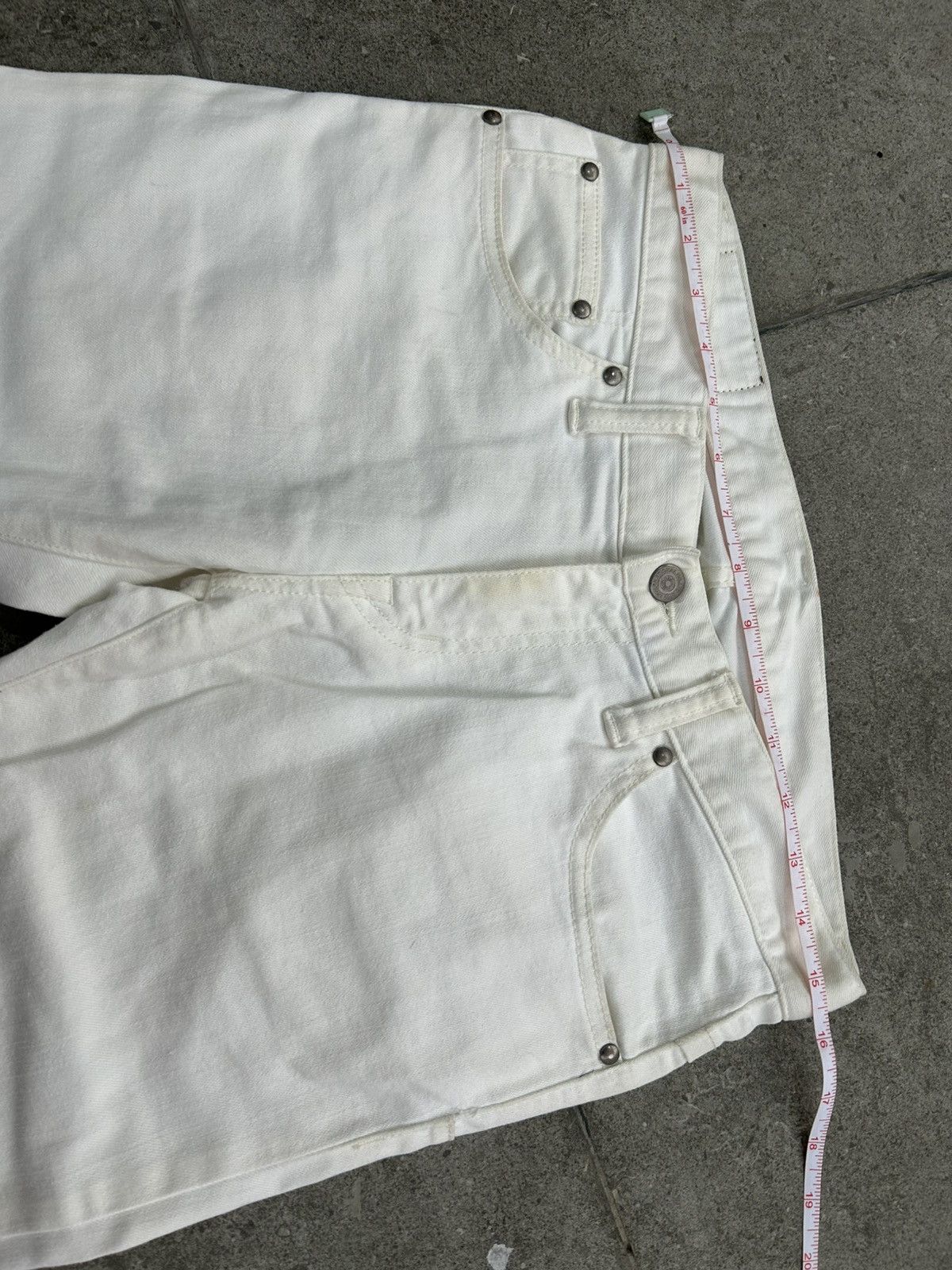 Tornado Mart Tornado Mart Zero Bootcut White Jeans Size US 31 - 13 Thumbnail