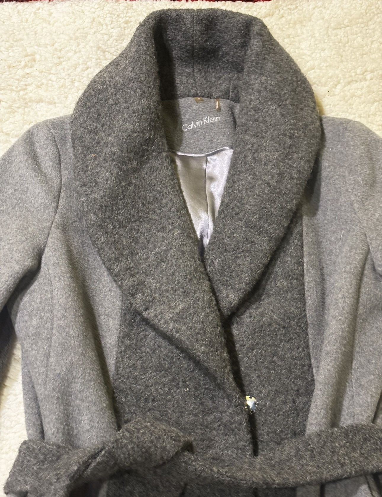 Calvin Klein Women’s gray Coat0226 Size S / US 4 / IT 40 - 2 Thumbnail