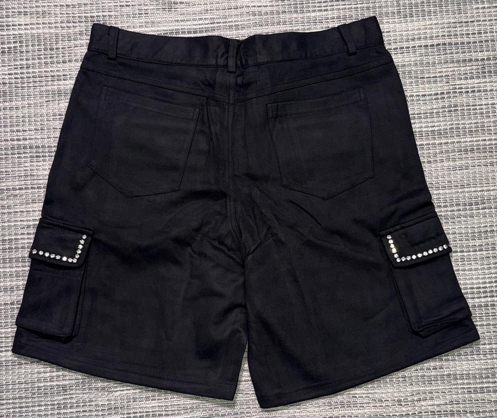 Other Prestige Black Deerskin Rhinestone Shorts Size US 32 / EU 48 - 3 Thumbnail