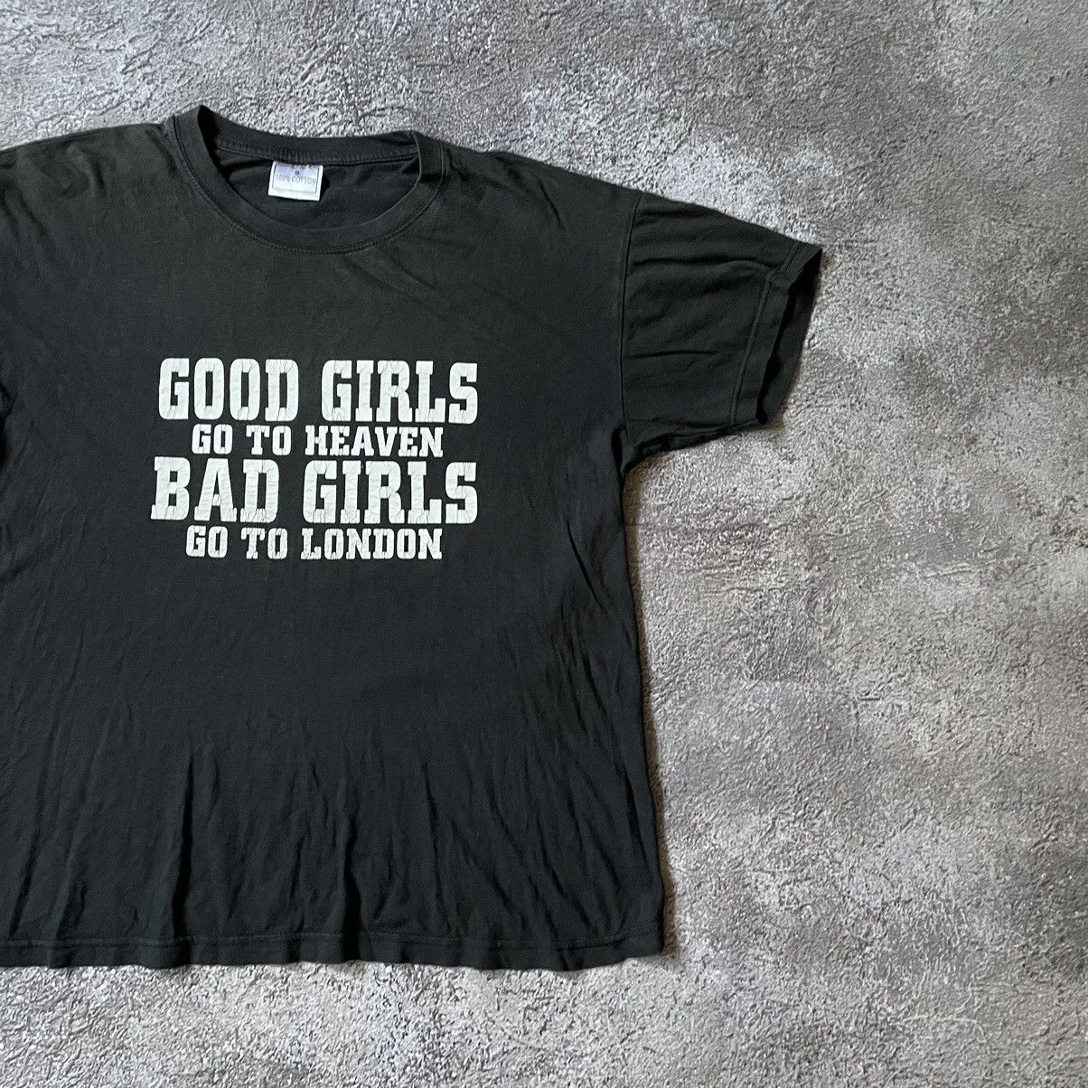 Vintage Vintage Y2K ADULT “ BAD GIRLS GO TO LONDON“ SLOGAN FUNNY TEE Size US M / EU 48-50 / 2 - 3 Thumbnail