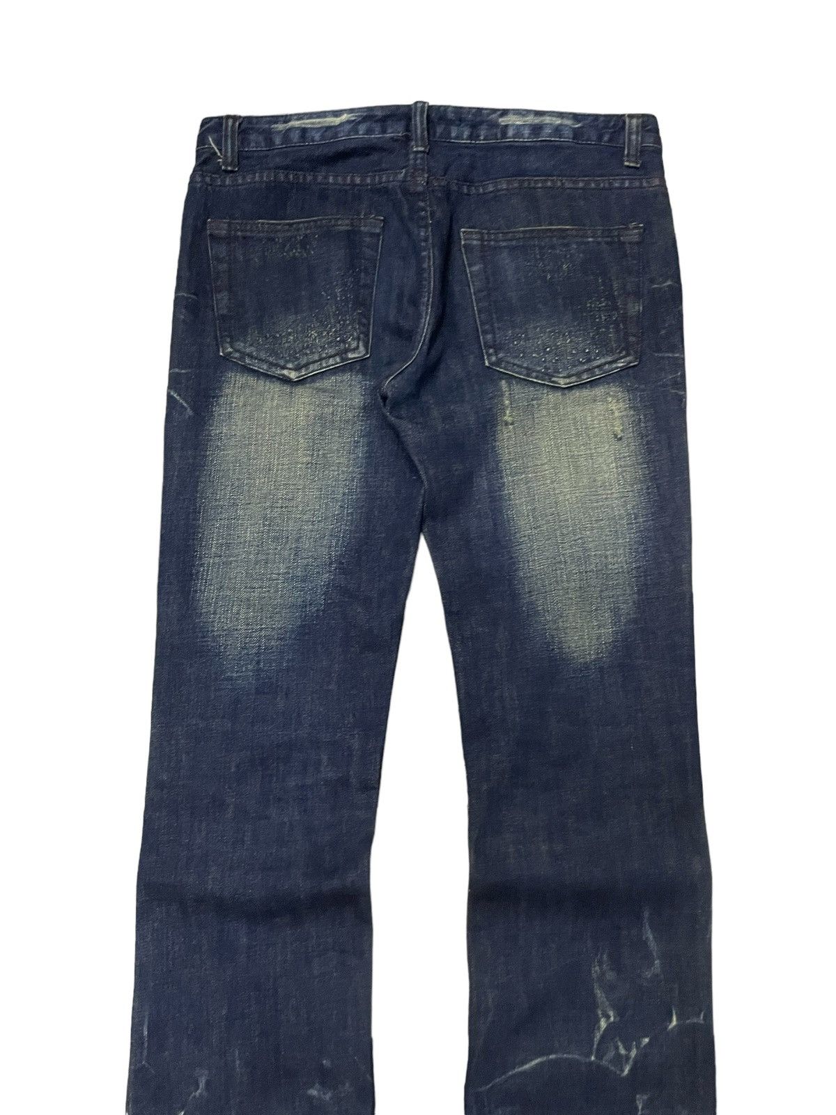 Tornado Mart Philodox Japan Flared Distressed Indigo Mud Jeans Denim Pant Size US 30 / EU 46 - 11 Thumbnail