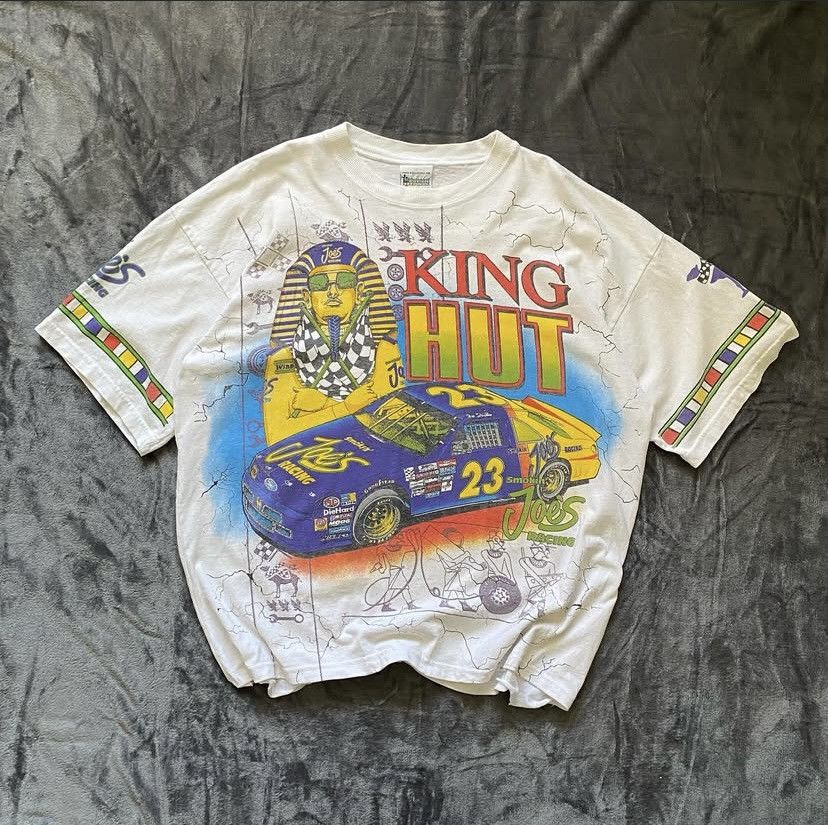 NASCAR 1994 RARE KING HUT “CAMEL POWERED” NASCAR AOP Size US XL / EU 56 / 4 - 1 Thumbnail