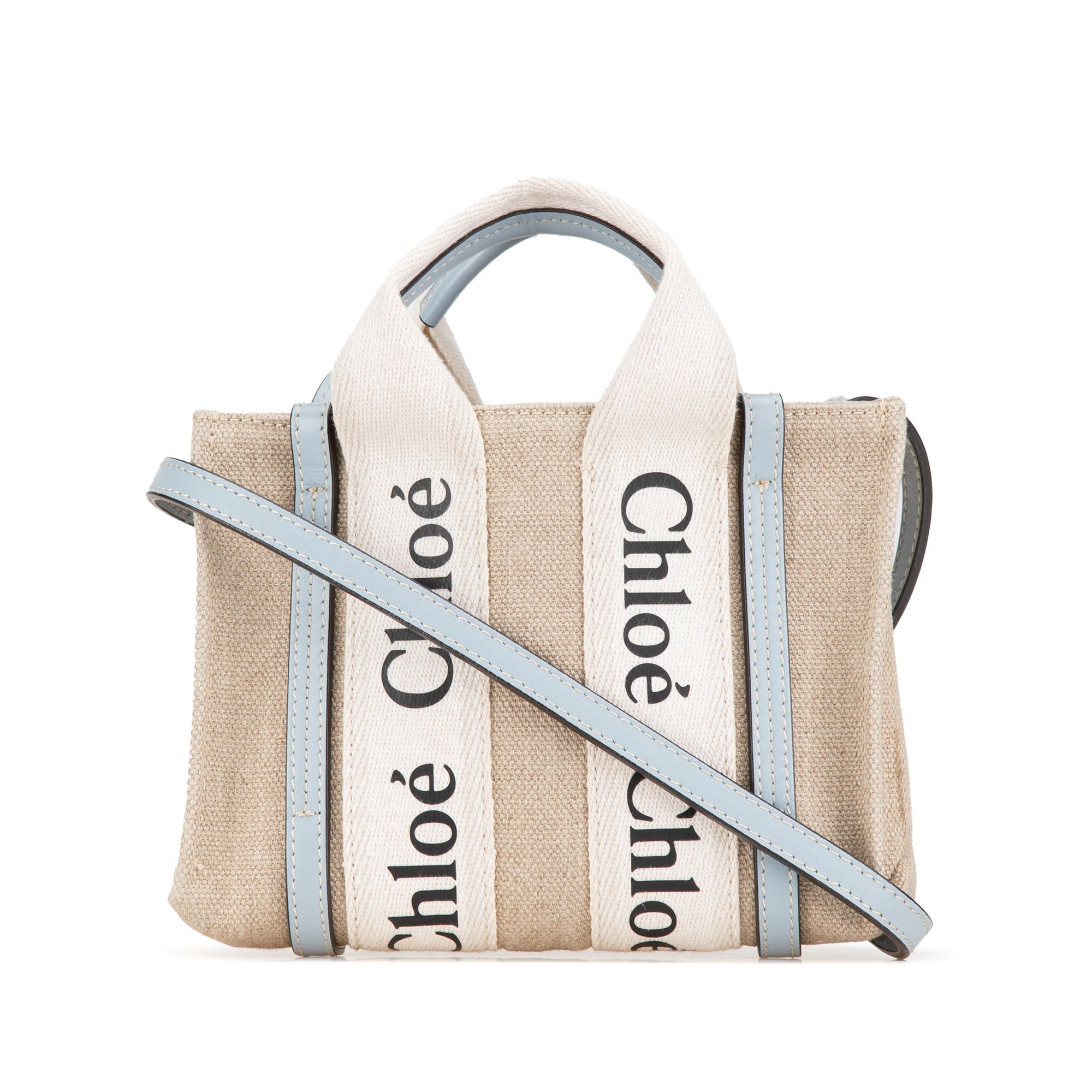Chloe Chloé Mini Canvas Woody Satchel Brown Size ONE SIZE - 1 Thumbnail