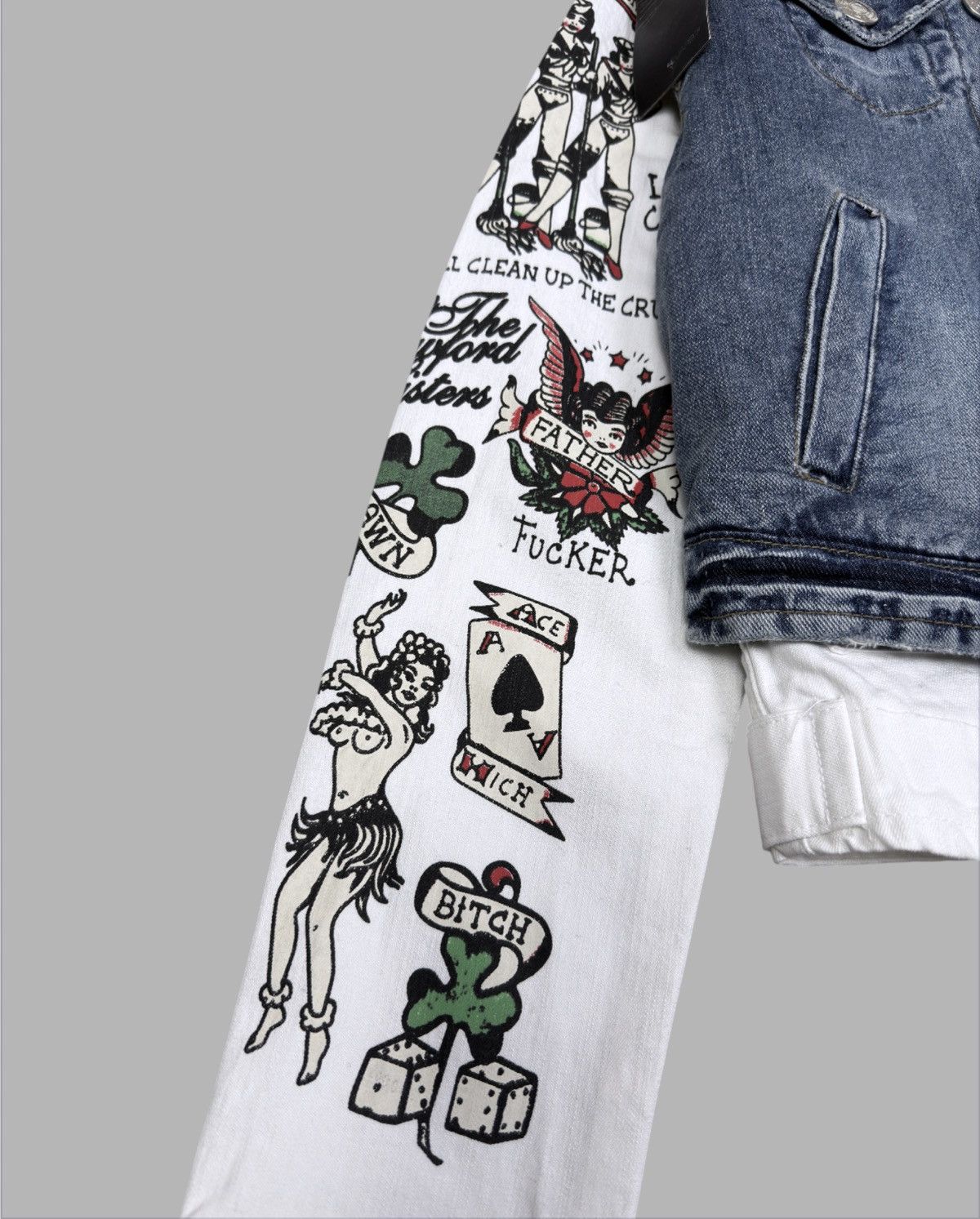 Dsquared2 SS 2005 Dsquared2 3 in 1 Tattoo Denim Jacket. Size US M / EU 48-50 / 2 - 9 Thumbnail