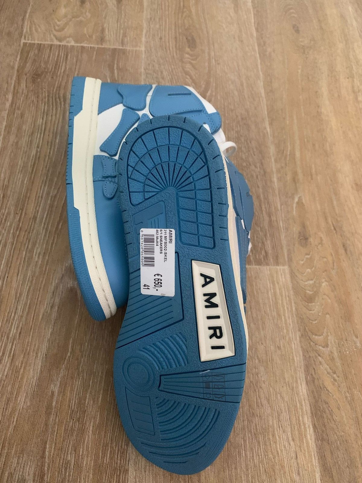 Amiri SKEL-HI white blue sneaker