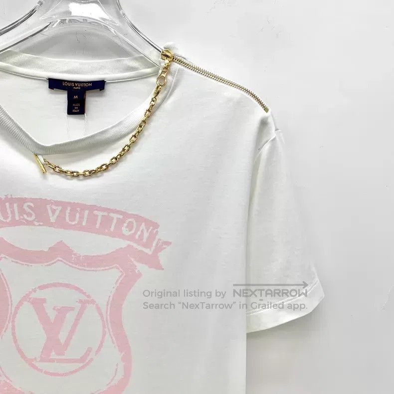 Louis Vuitton Louis Vuitton 22 white chain graphic printed cotton crew n Size US M / EU 48-50 / 2 - 3 Thumbnail