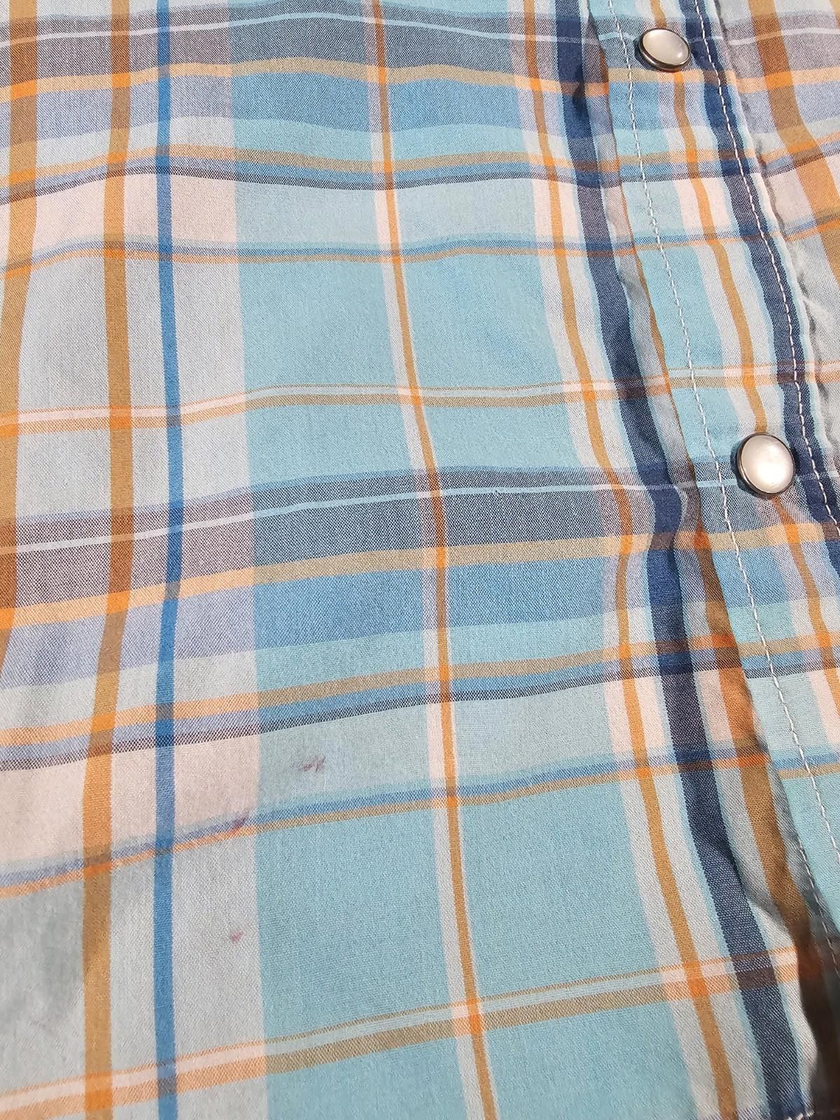 Old Navy Old Navy Blue Button Up Short Sleeve Boy L Pearl Snap Pocket Size US L / EU 52-54 / 3 - 2 Thumbnail