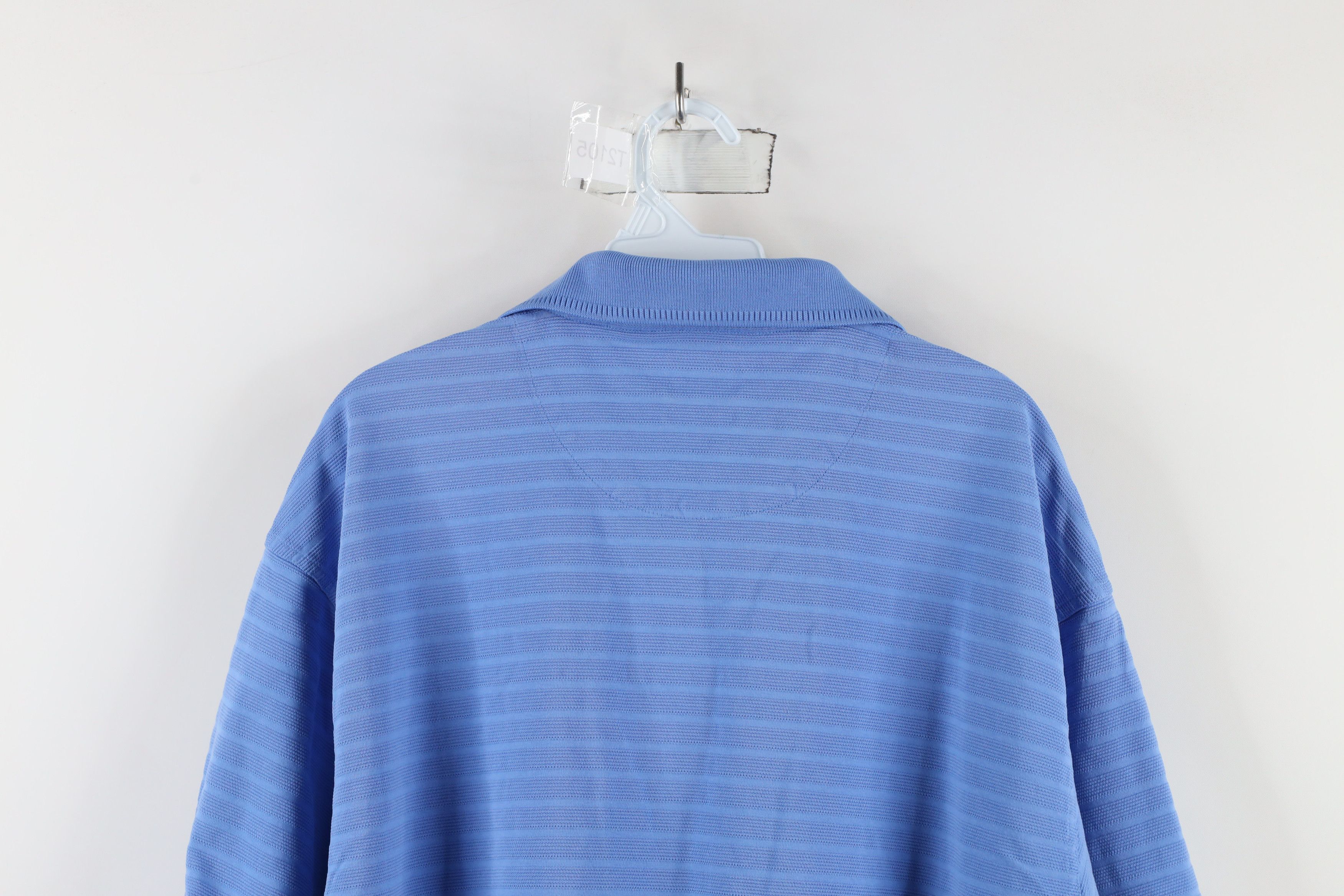 PING × Vintage Vintage 90s Ping Golf Ribbed Knit Collared Polo Shirt Blue Size US XXL / EU 58 / 5 - 11 Thumbnail