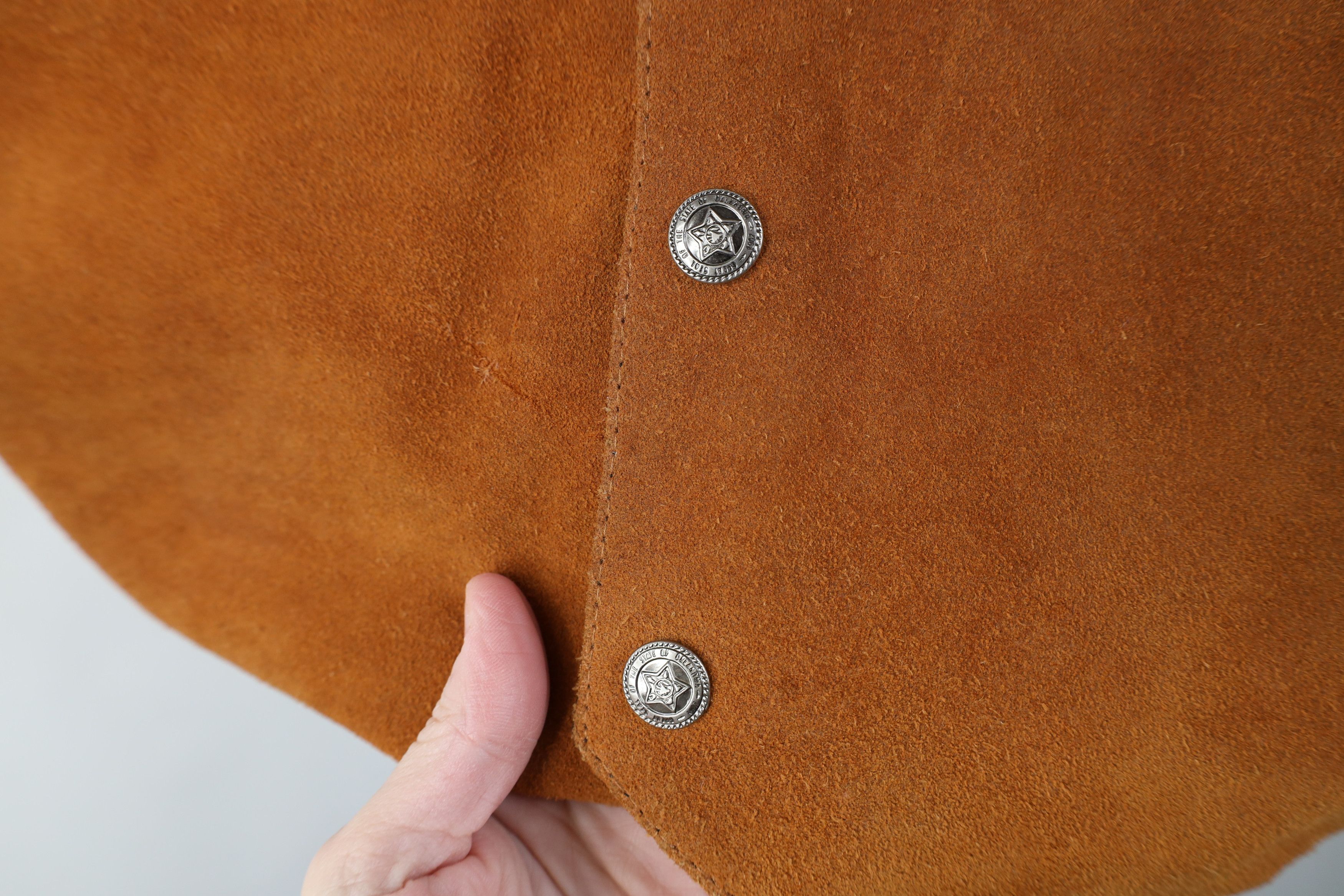 Vintage Vintage 90s Streetwear Leather Buckle Back Vest Jacket Brown Size US XL / EU 56 / 4 - 4 Thumbnail
