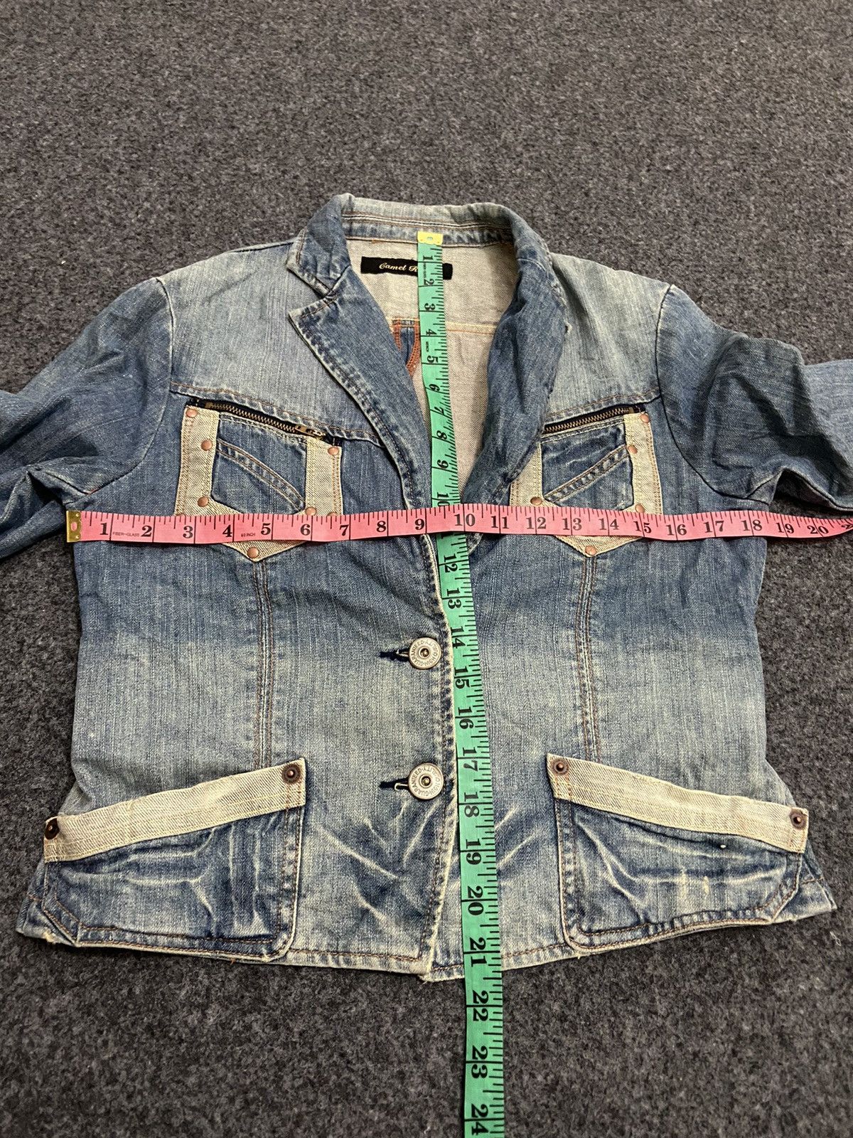 Le Grande Bleu (L.G.B.) × Vintage vintage Y2K camel road denim women jacket Size L / US 10 / IT 46 - 11 Thumbnail