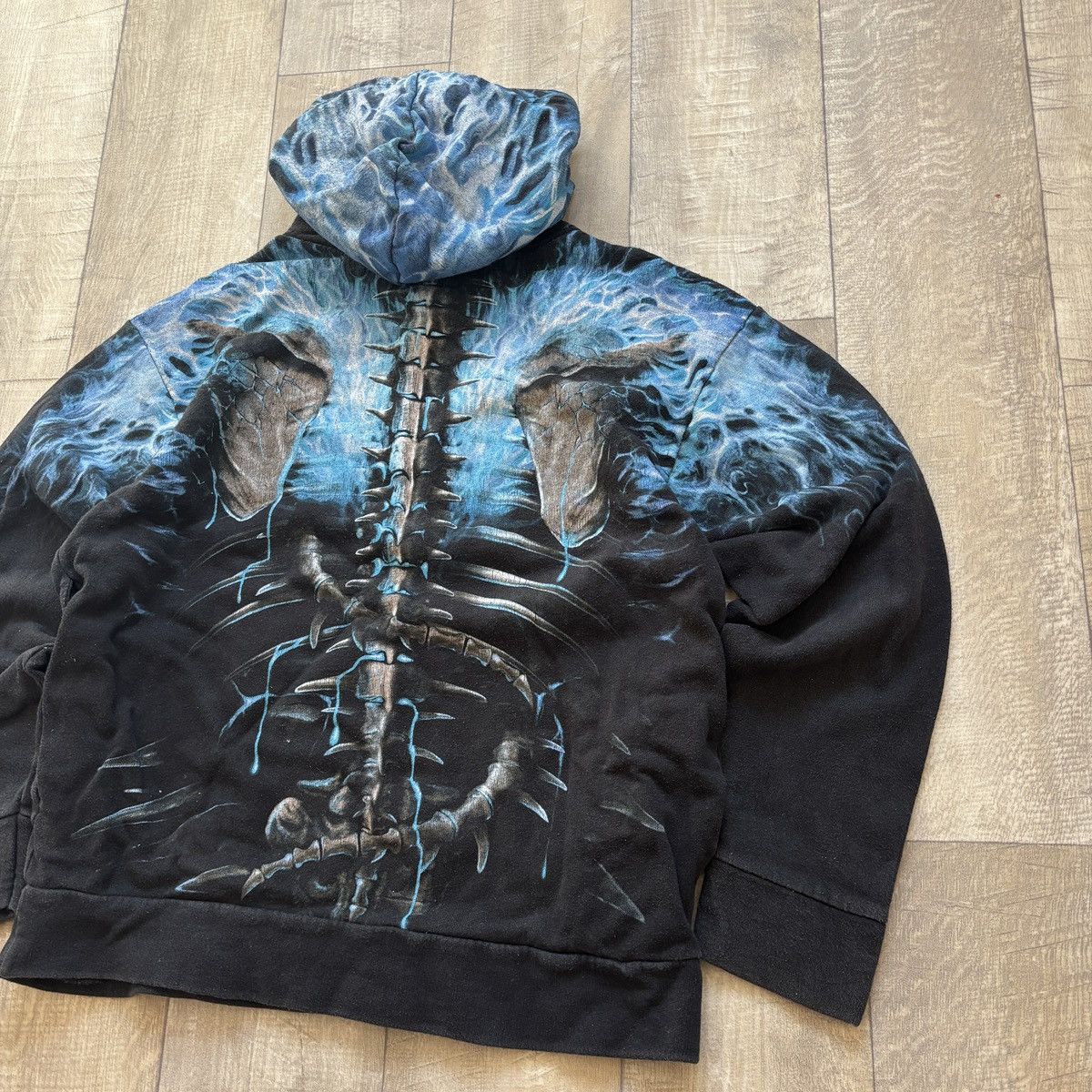 Other Skulls and Bones Flaming Spine All Over Print Hoodie size M Size US M / EU 48-50 / 2 - 8 Thumbnail