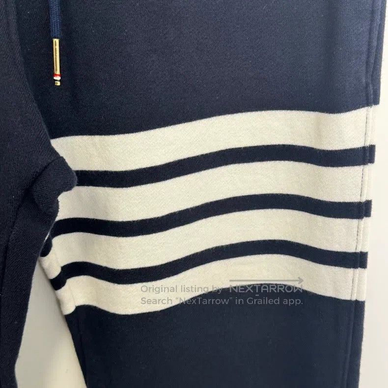 Thom Browne Thom Browne size 1 Navy blue four-striped pants Size US 39 - 6 Thumbnail