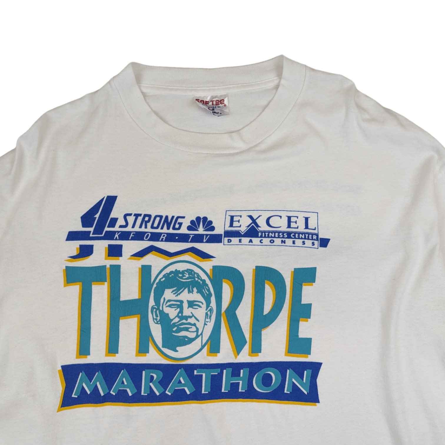 TEE JAYS 90's THORPE MARATHON Greek Boston Long Sleeve T-Shirt Size US XL / EU 56 / 4 - 4 Thumbnail
