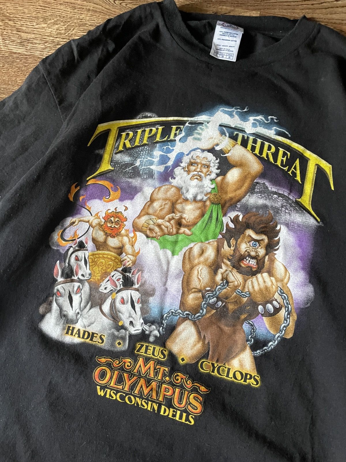 Other Vintage 90s Funny Humor T-Shirt triple threat Size US L / EU 52-54 / 3 - 5 Thumbnail
