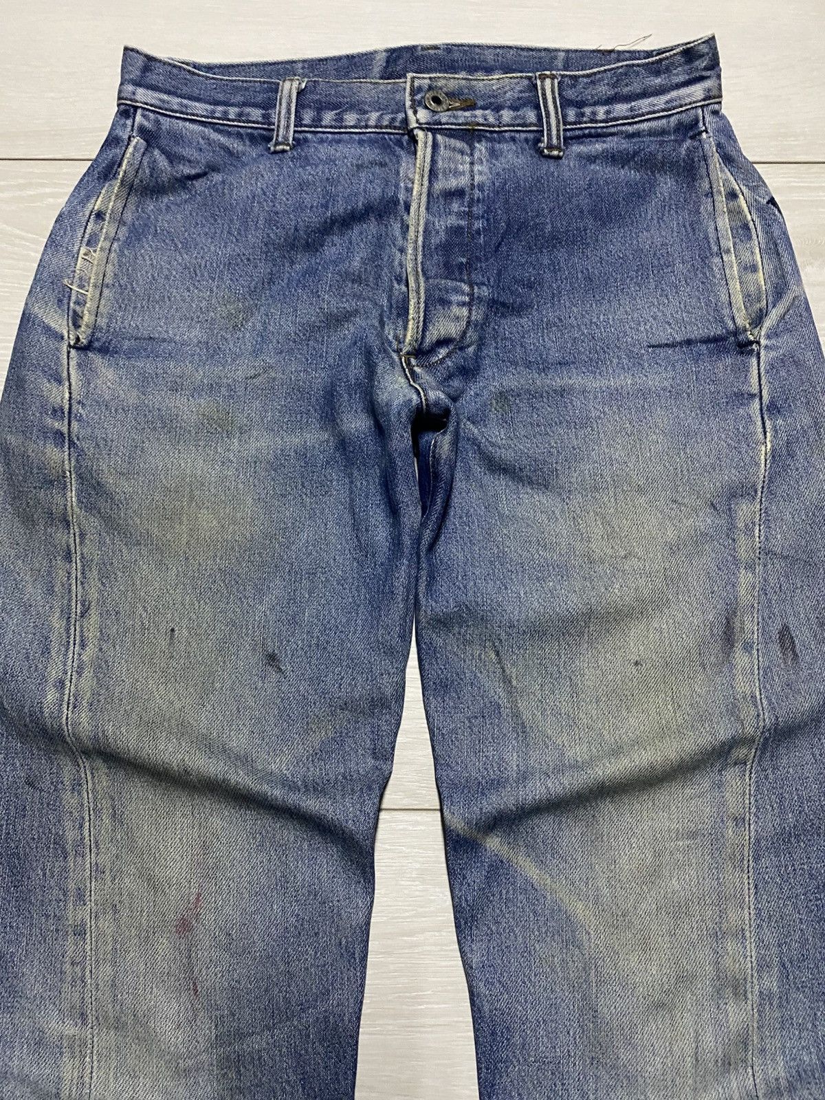Comme des Garcons Comme Ca du Mode Men Grunge Twist Leg Baggy Jeans Size US 29 - 3 Thumbnail