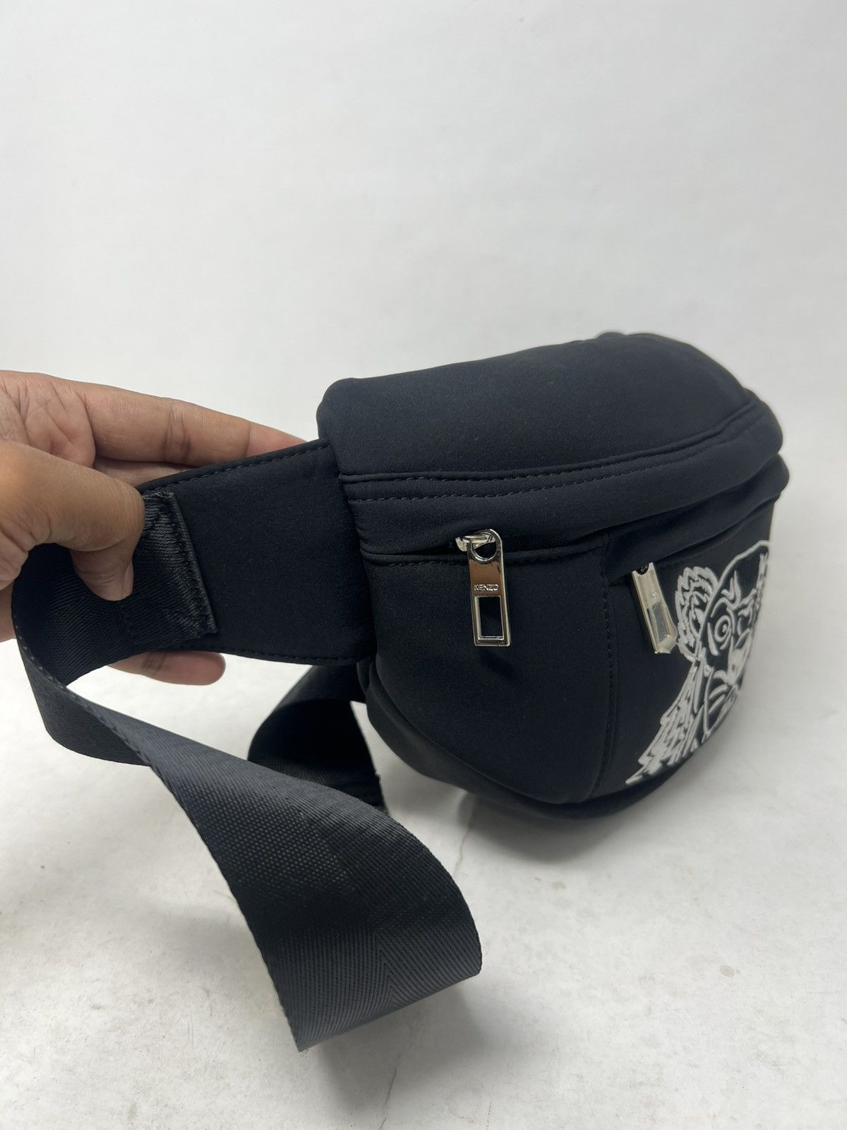 Kenzo Kenzo Paris Black Neoprene Sukajan Belt Bag Size ONE SIZE - 5 Thumbnail