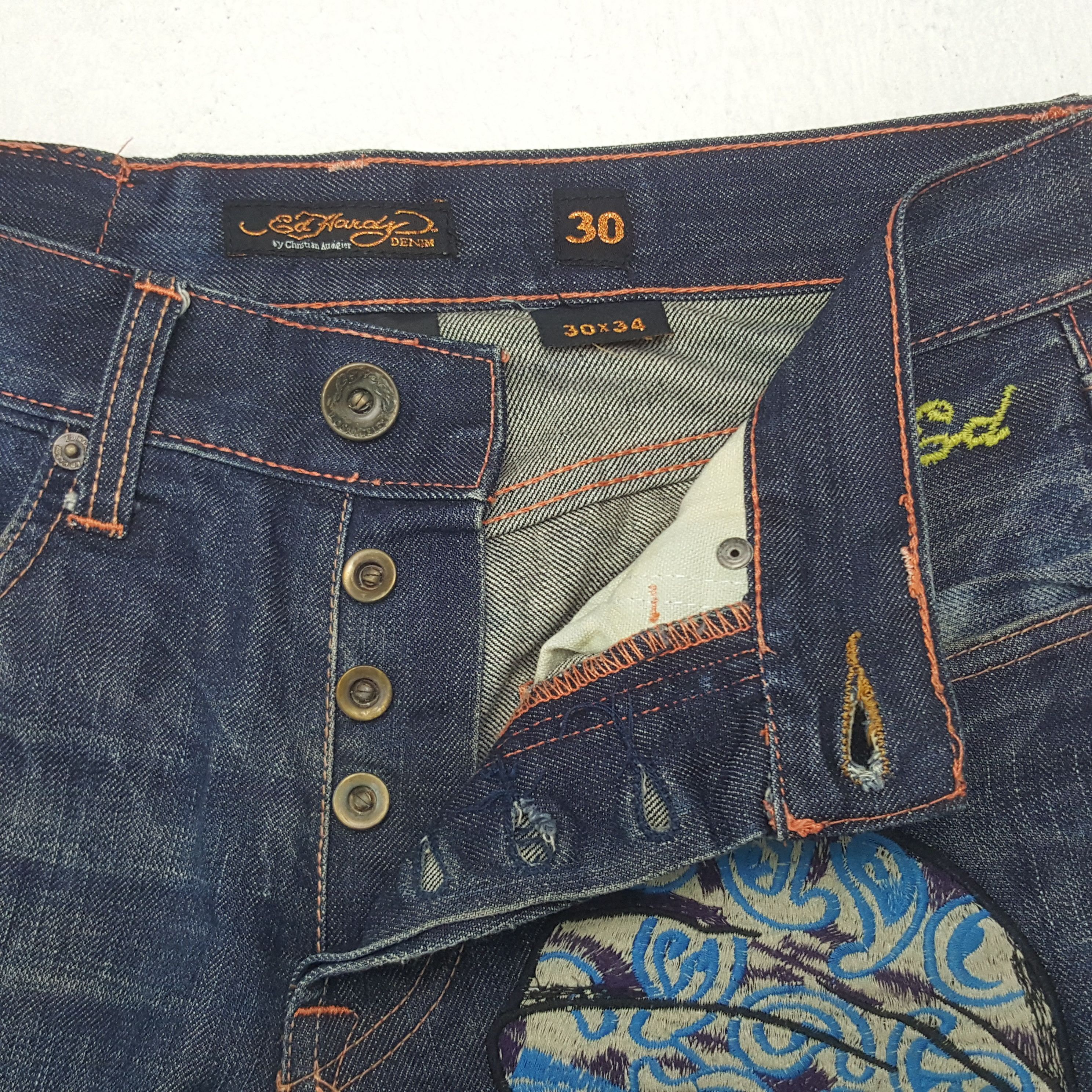 Christian Audigier × Ed Hardy × Vintage Vintage Ed Hardy by Christian Audiger Denim Jeans C280N23 Size US 30 / EU 46 - 7 Thumbnail