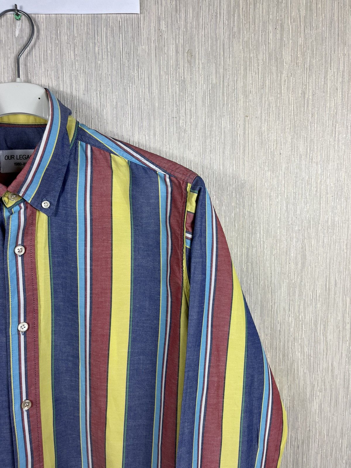 Acne Studios × Our Legacy Our Legacy 1980-81 Panama Lino linen striped nerd shirt y2k Size US M / EU 48-50 / 2 - 3 Thumbnail