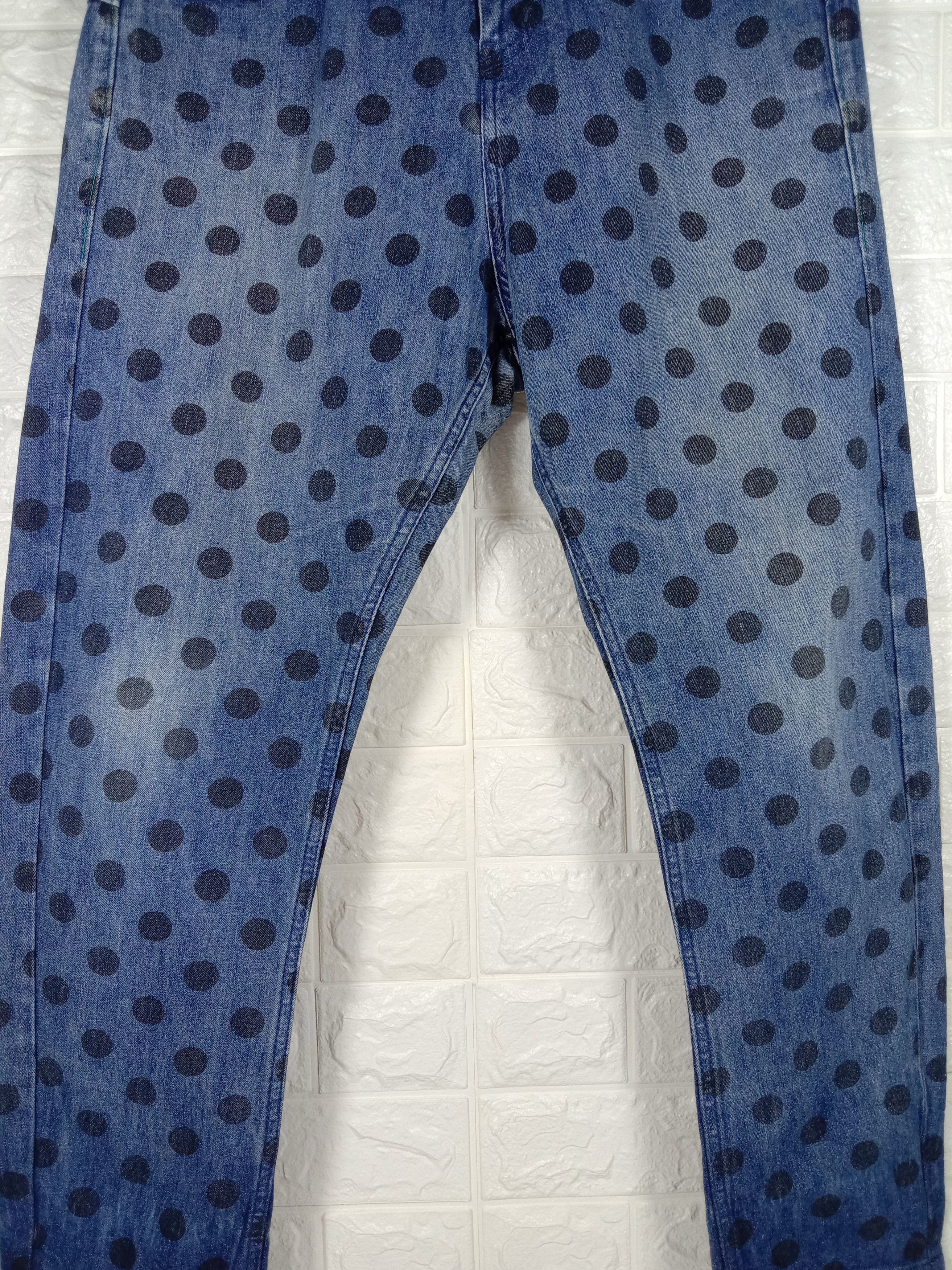 Japanese Brand Vintage Japanese Pou Dou Dou Polkadot Jeans Size 31" - 7 Thumbnail
