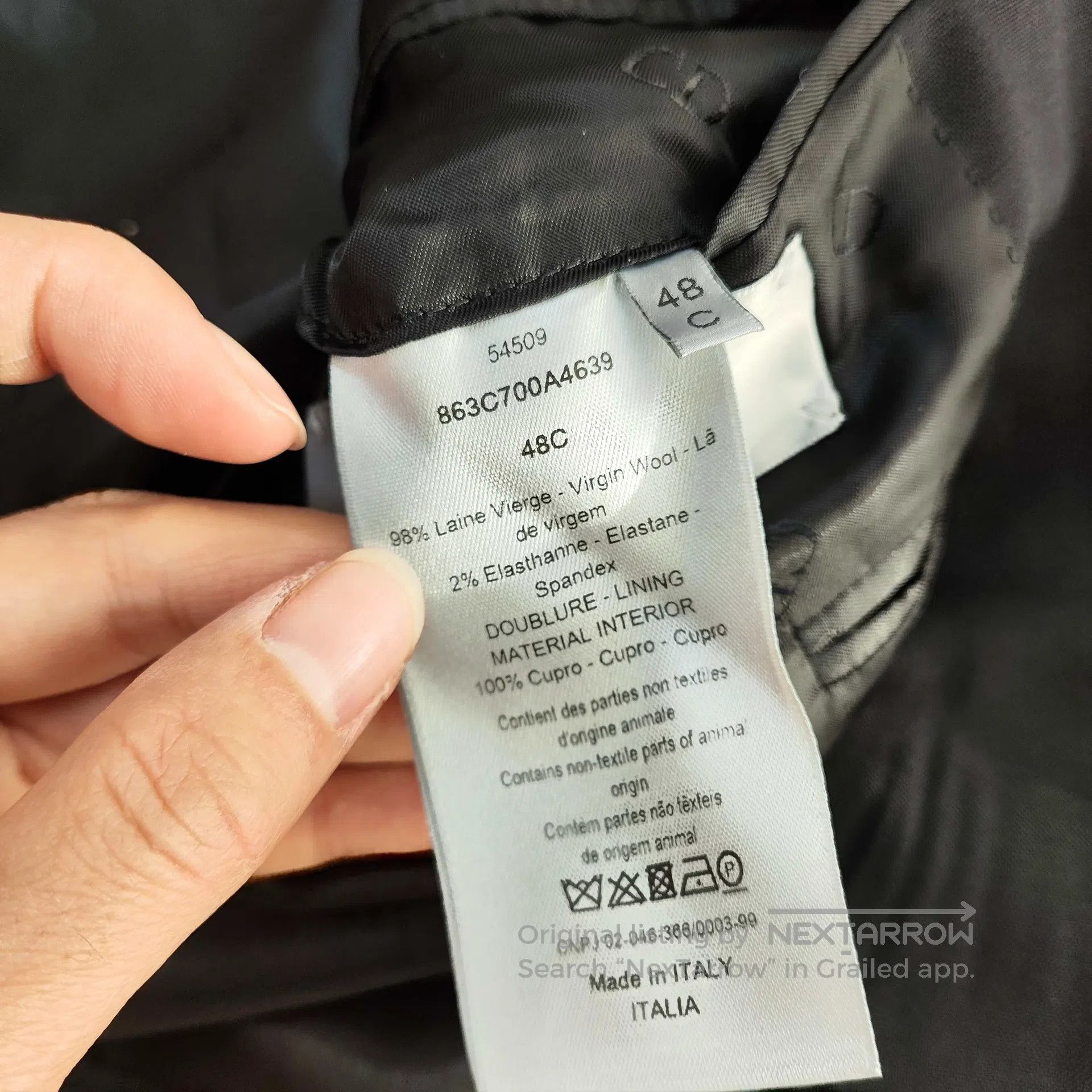 Dior Dior Men's Gray Suit Jacket| Size US M / EU 48-50 / 2 - 4 Thumbnail