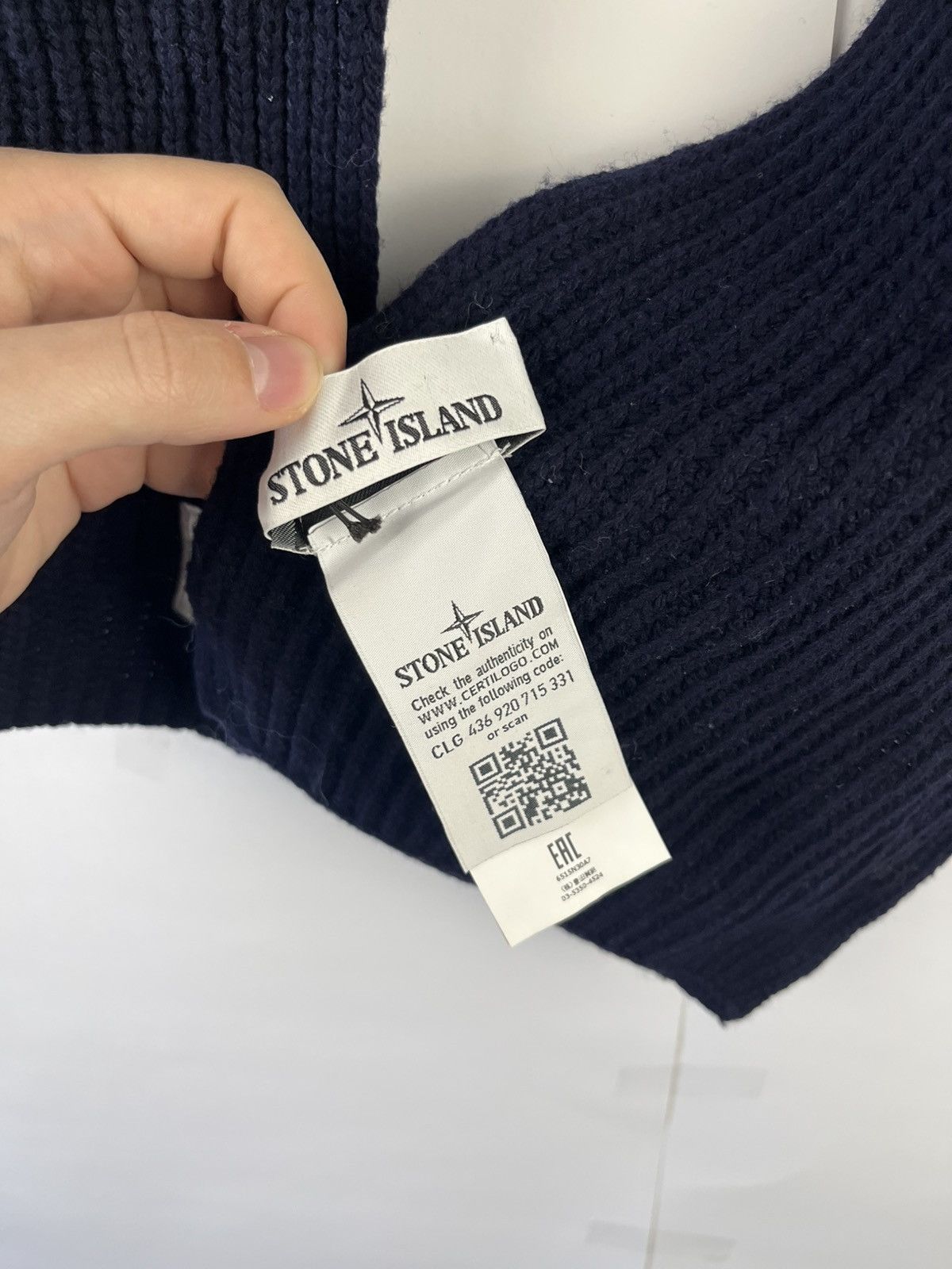 Stone Island Stone Island Ribbed Scarf Wool Casual Patch Program Size ONE SIZE - 7 Thumbnail