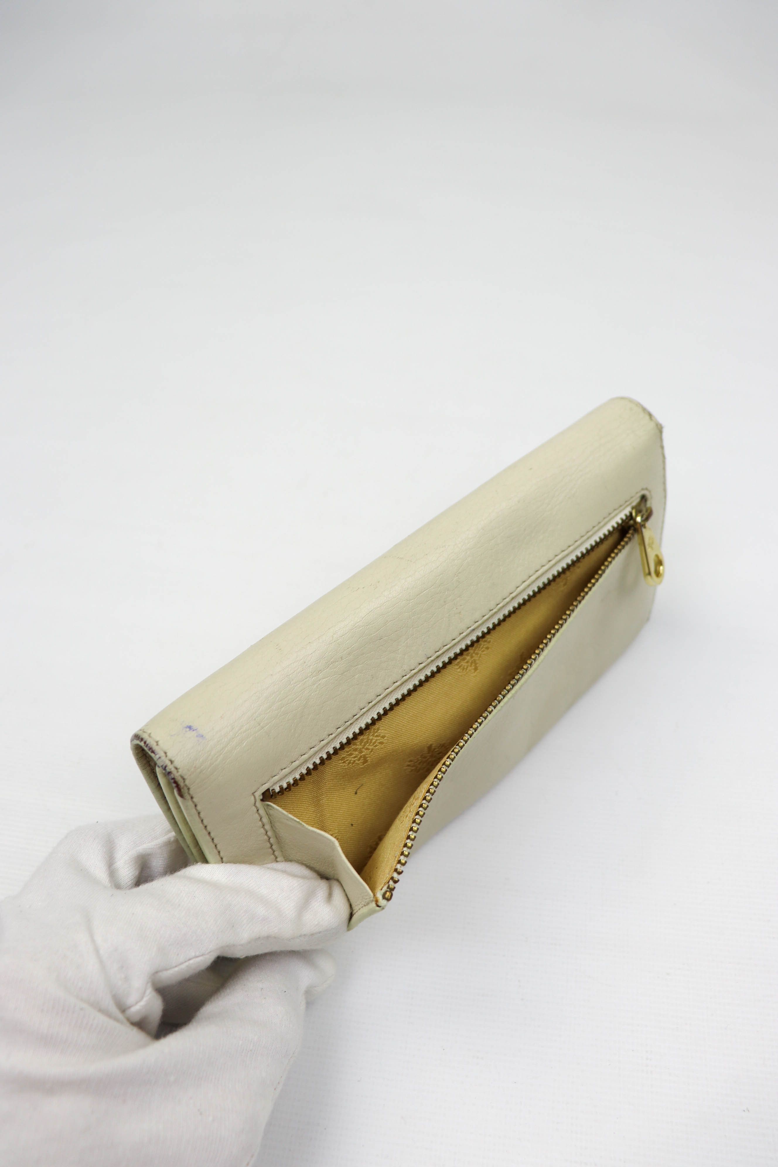 Mulberry Mulberry England WU1 Cream White Real Leather Wallet Size ONE SIZE - 6 Thumbnail