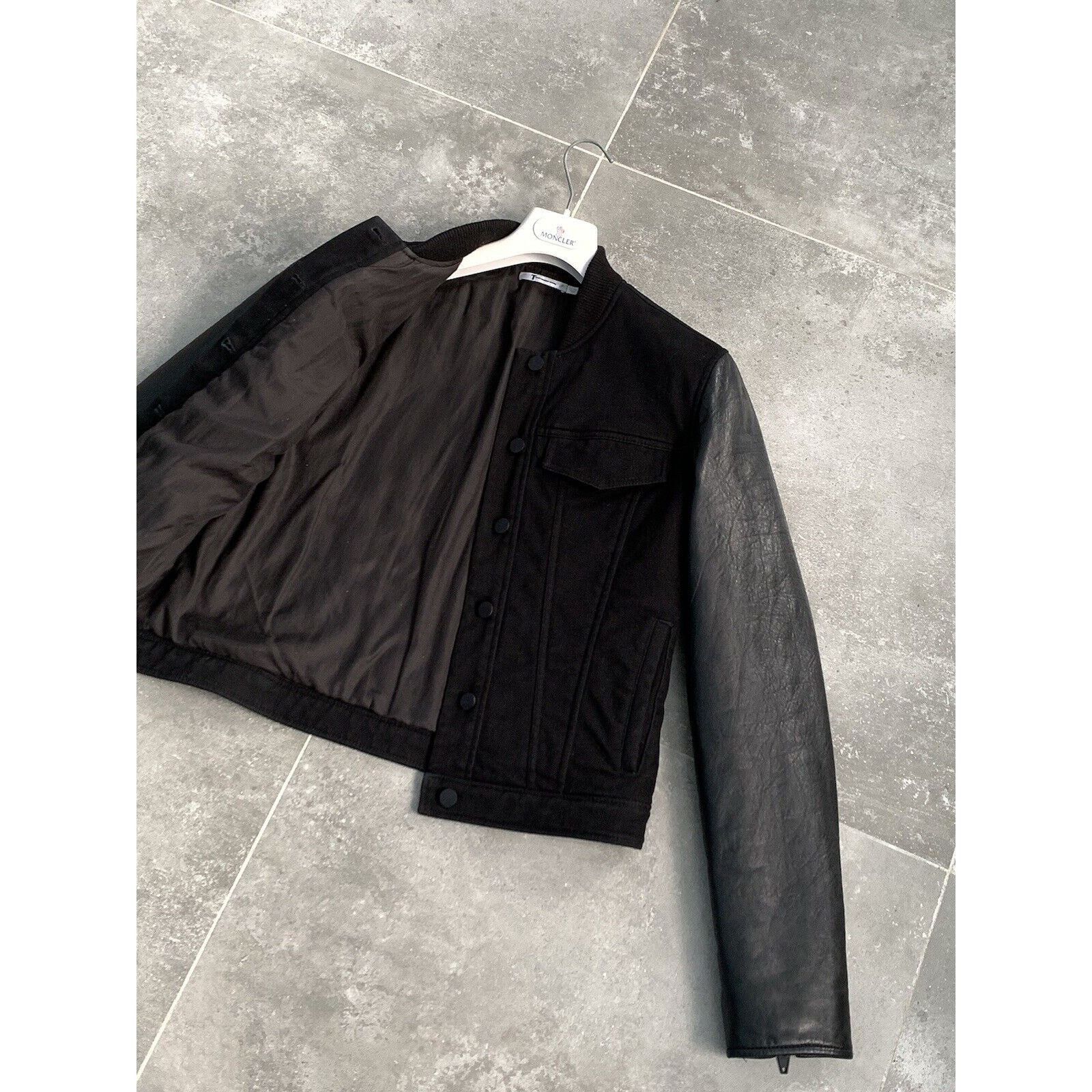 Designer × Japanese Brand × T by Alexander Wang Women ALEXANDER WANG LEATHER Insulated Bomber Jacket L UK 14 Size L / US 10 / IT 46 - 13 Thumbnail