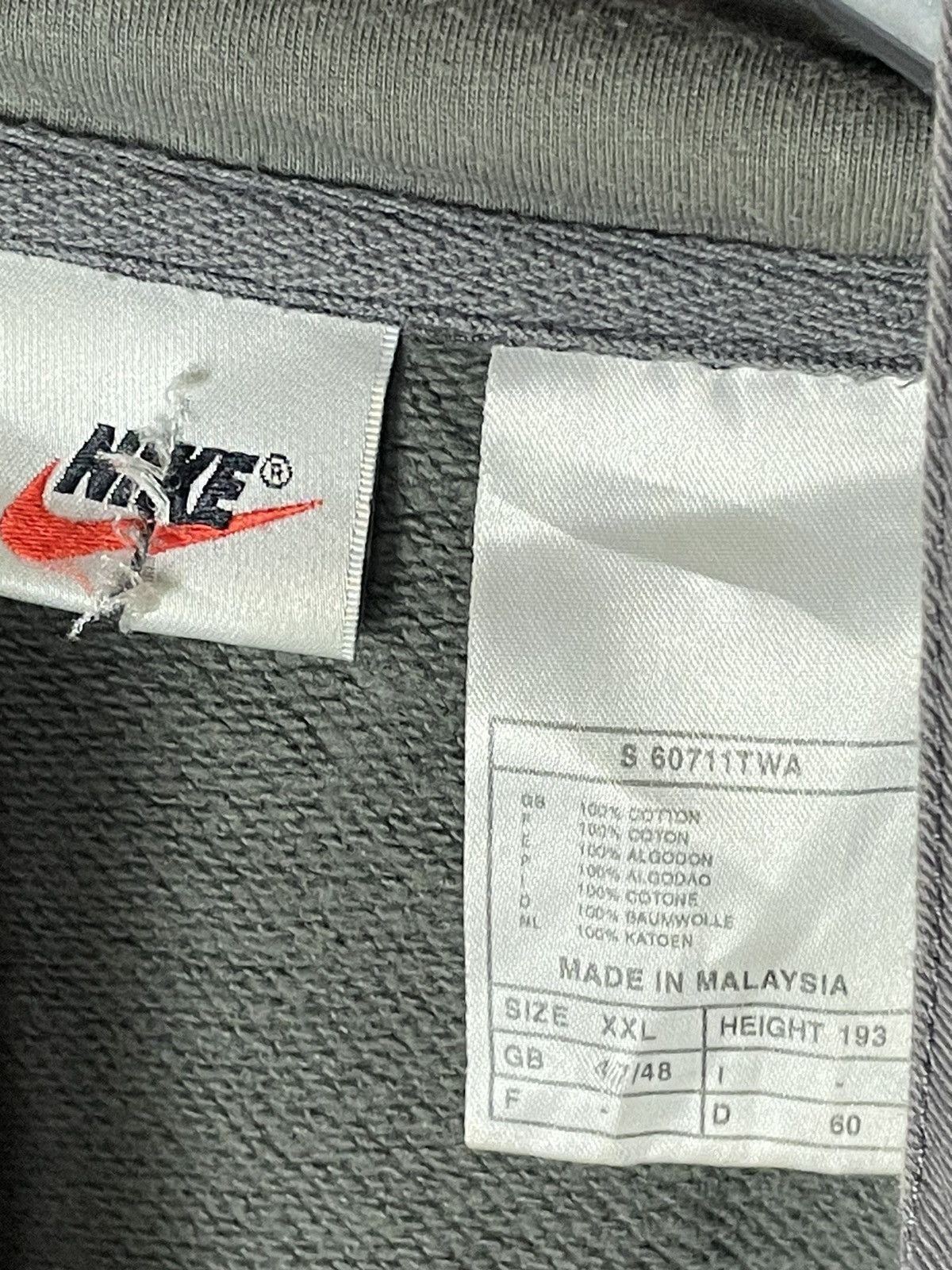 Nike × Vintage NIKE 0s Vintage Big Swoosh Logo Sleeveless Hoodie Sweatshirt Size US L / EU 52-54 / 3 - 10 Thumbnail