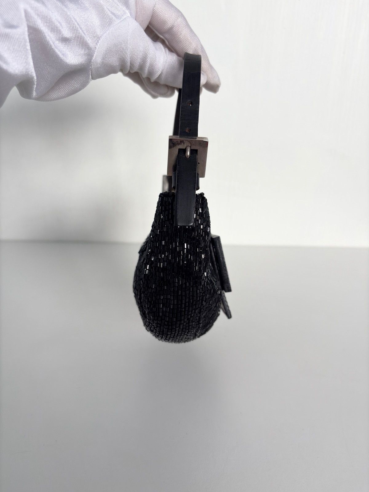 Fendi Fendi Black Beaded Mini Croissant Size ONE SIZE - 4 Thumbnail