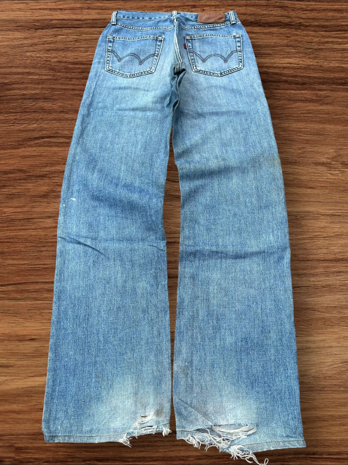 Edwin × Japanese Brand Vintage Japanese Brand Blue Washed Distressed Straight Jeans Size US 28 / EU 44 - 2 Thumbnail